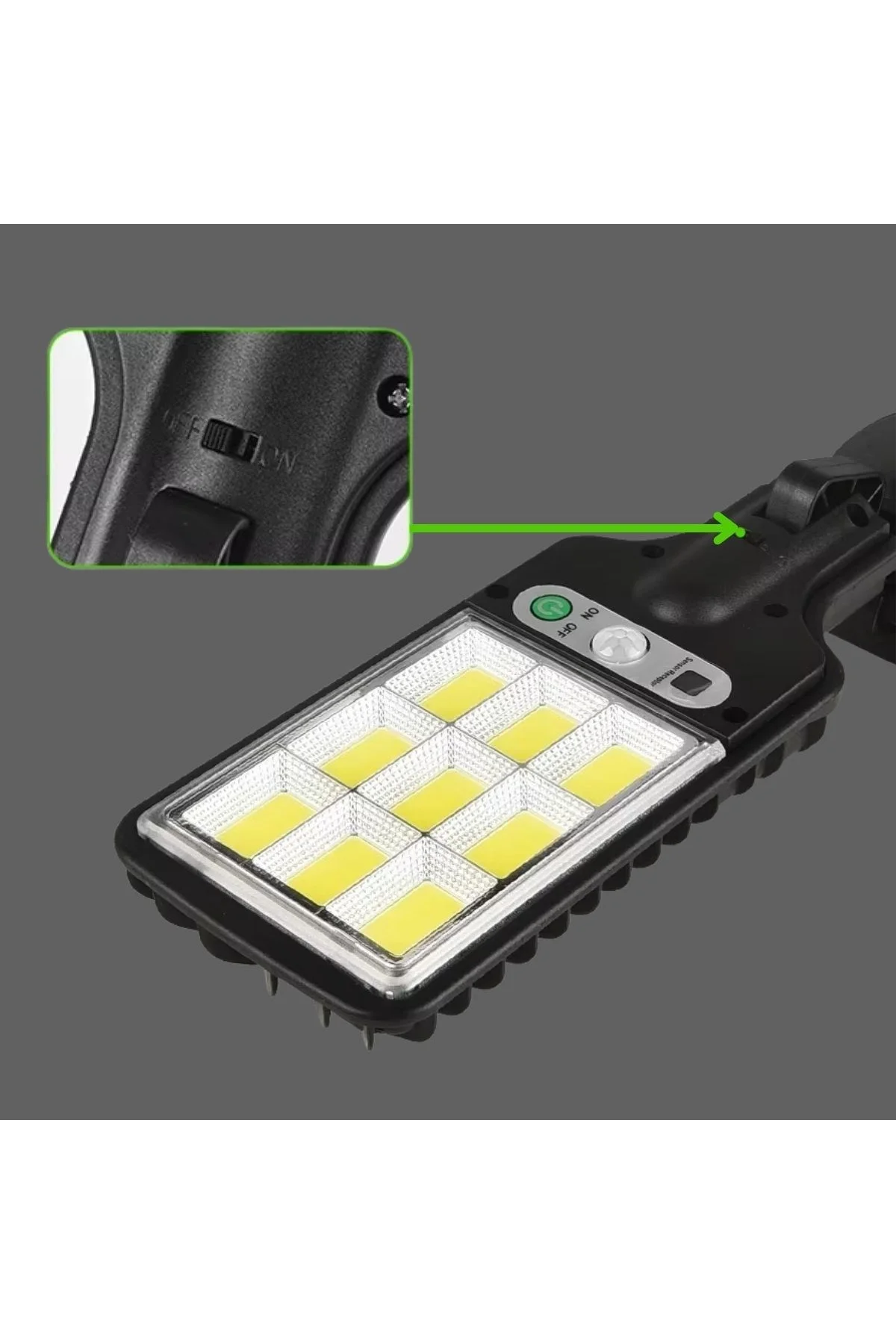 3 Farklı Işık Modlu Güneş Enerjisiyle Şarj Olan Dış Mekan Uyumlu Kumandalı Solar Duvar LEDİ (4741) - Just Cheap Store Görsel 2