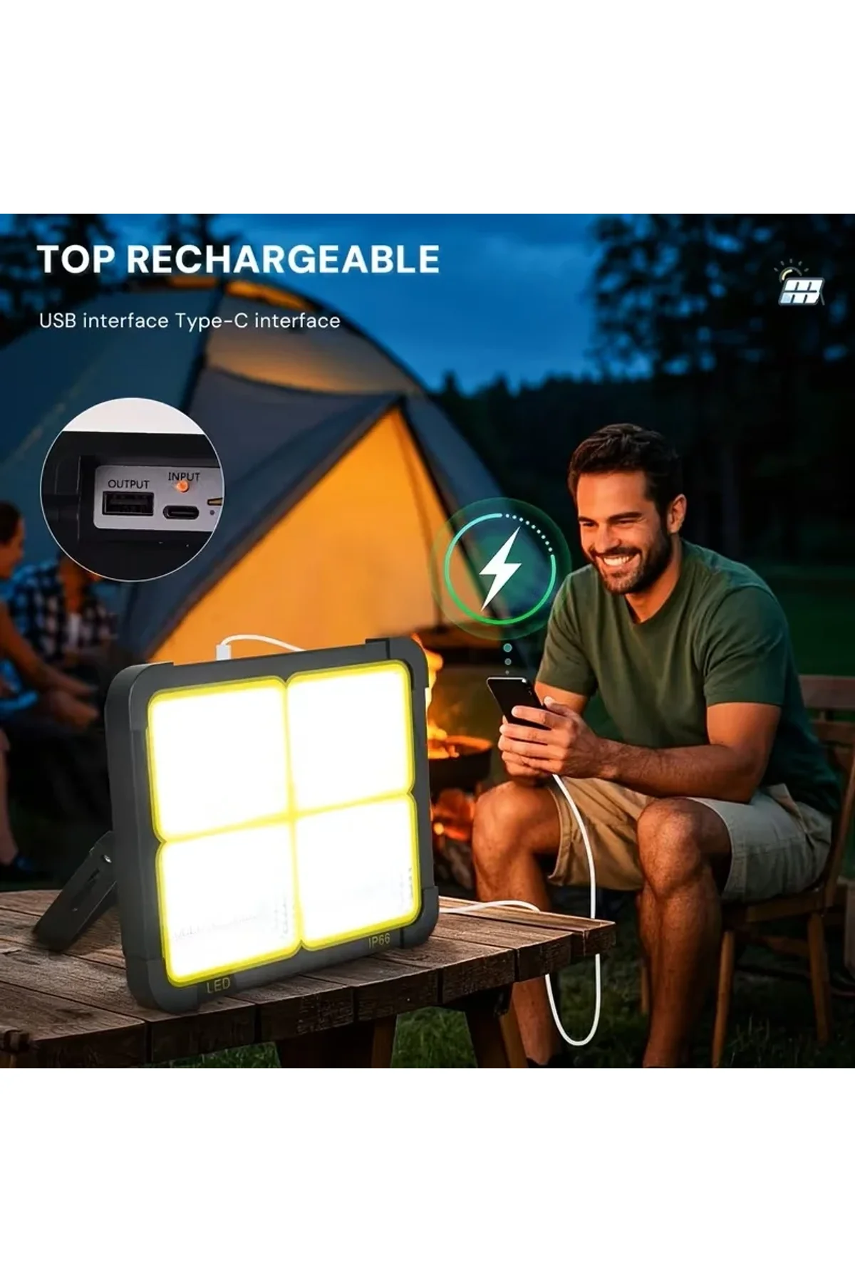 ProKAMA Ledli Solar Projektör 200W BK-200W (4741)