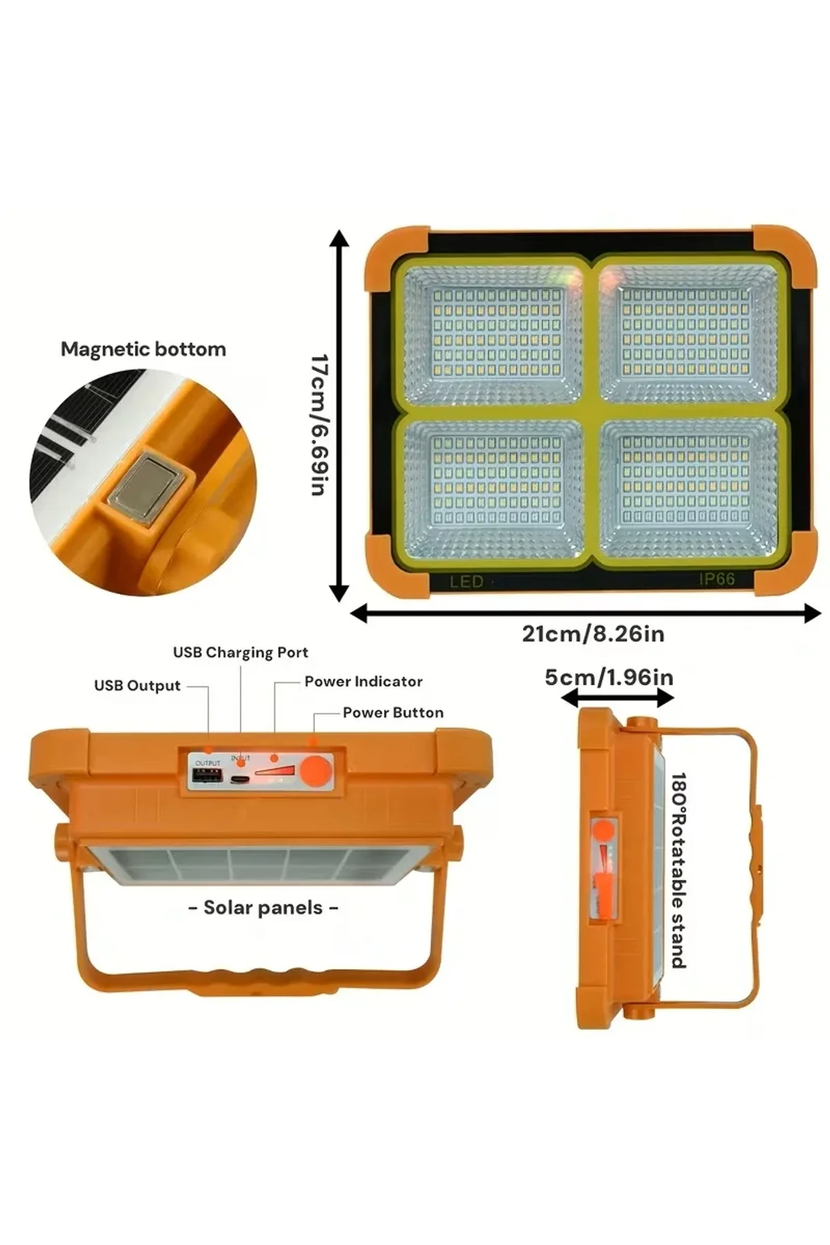 ProKAMA Ledli Solar Projektör 100W BK-100W (4741) - Just Cheap Store Görsel 5