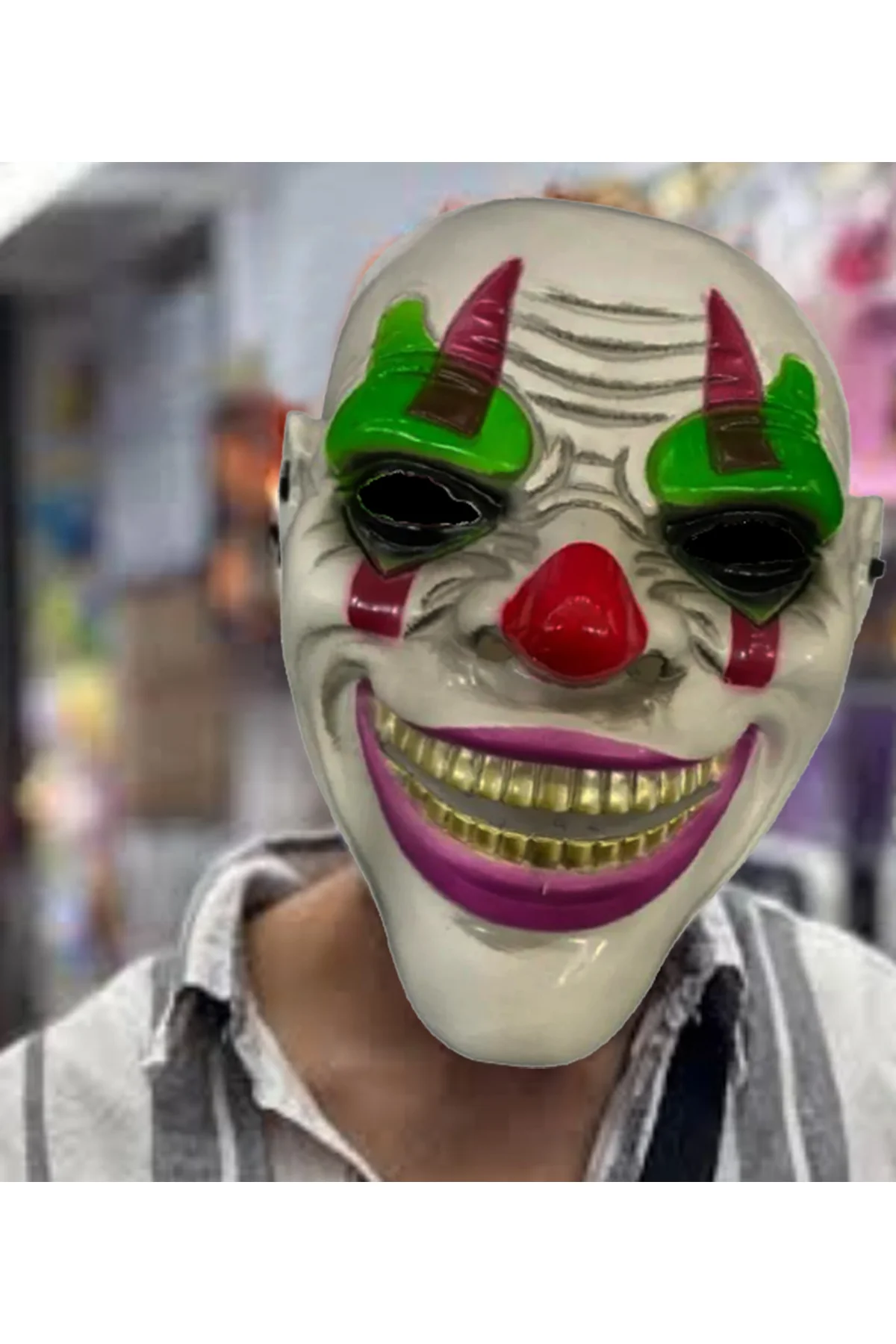 Delirten Gülüş Psikopat Palyaço Temalı Joker Maskesi (4741) - Just Cheap Store Görsel 2