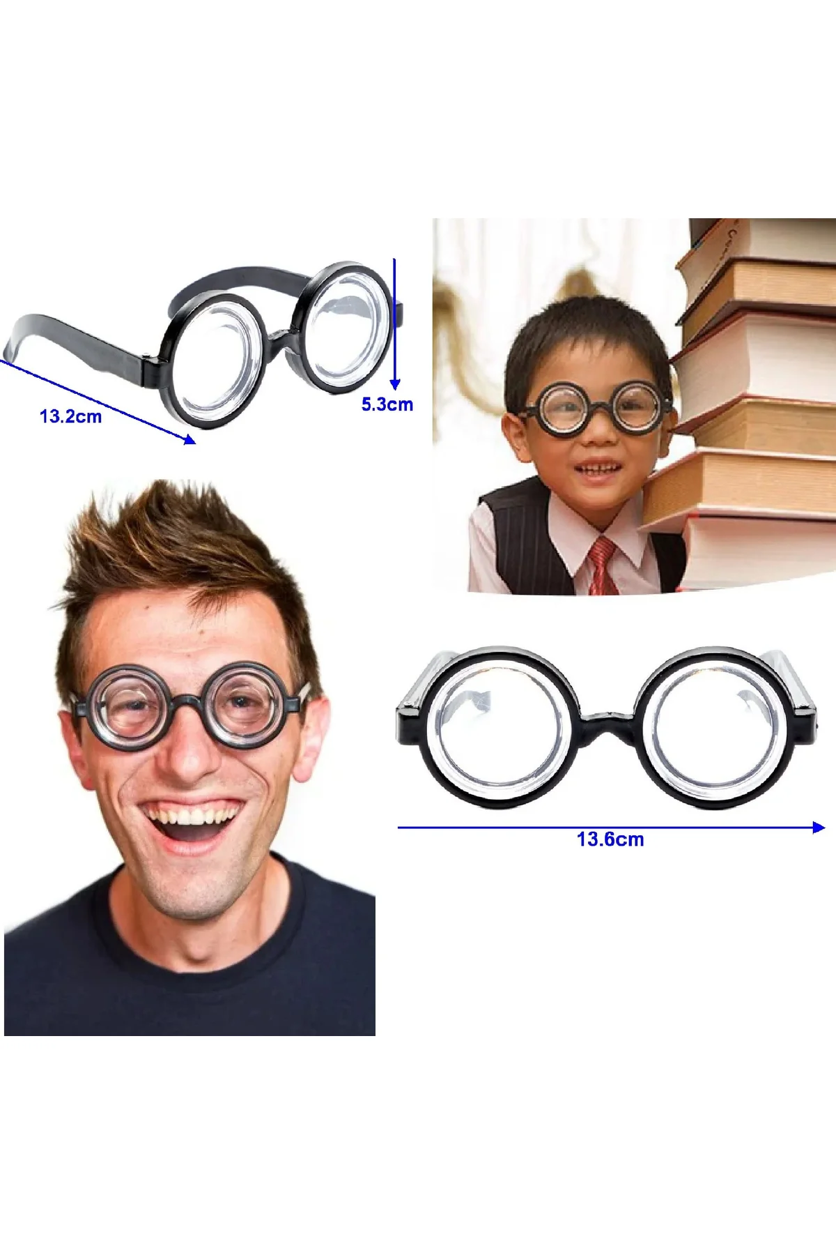İnek Öğrenci Gözlüğü Şaka Gözlüğü (4741) - Just Cheap Store Görsel 2