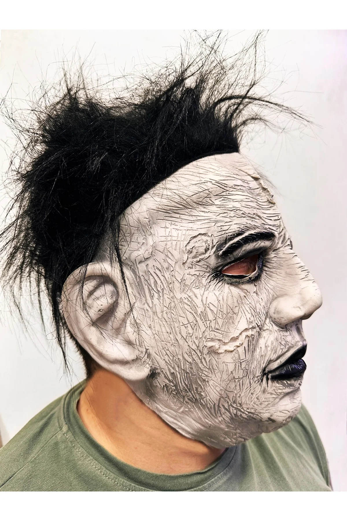 Siyah Saçlı Michael Myers Lateks Yüze Tam Yapışan Et Maske Korku Maskesi (4741) - Just Cheap Store Görsel 2
