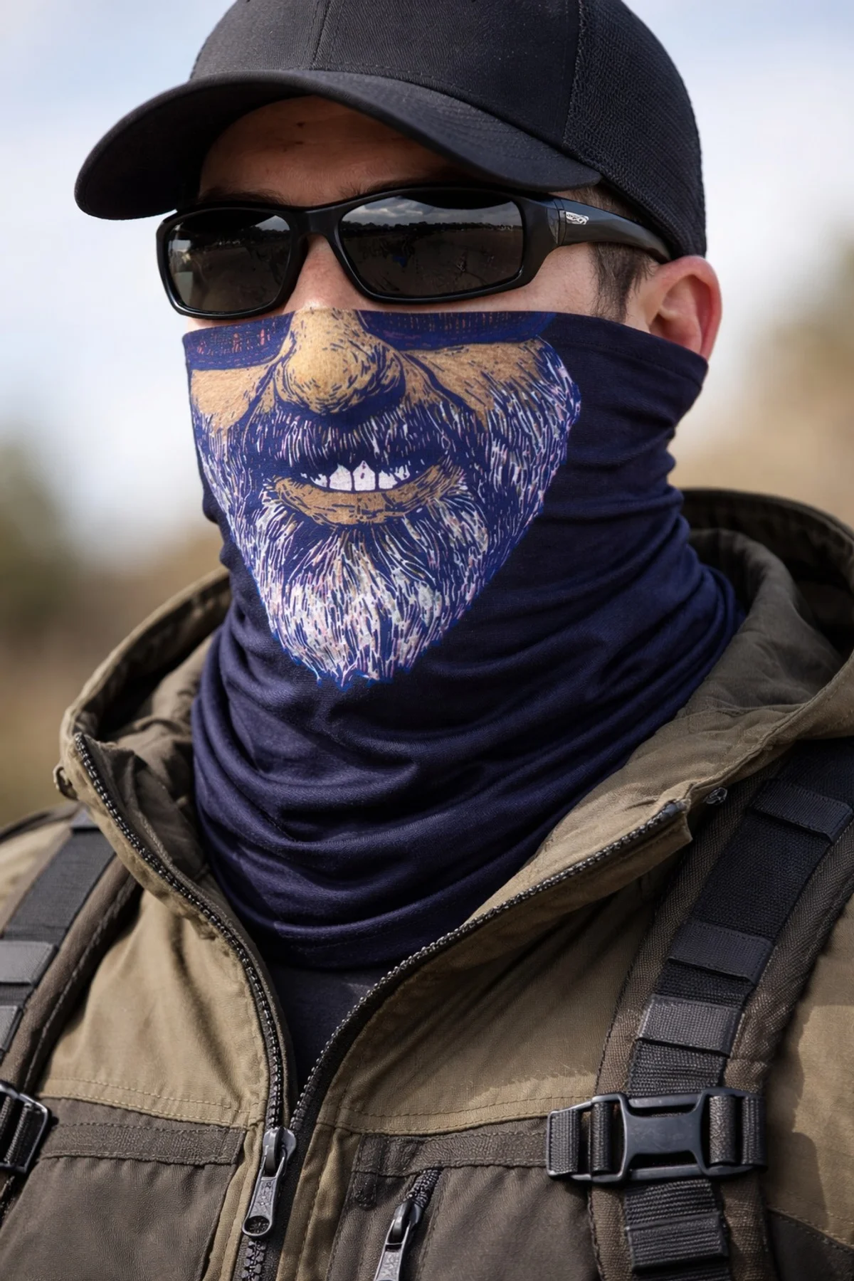 Sakallı Yüz Desenli Baf Buff – Çok Amaçlı Boyunluk &amp;amp;amp; Maske 1 No (4741) - Just Cheap Store Görsel 3