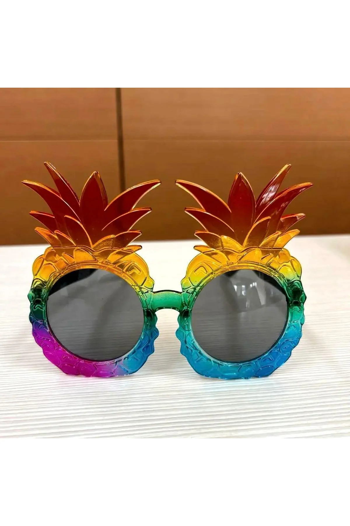 Tropikal Ananas Tasarımlı Renkli Hawaii Parti Gözlüğü (4741) - Just Cheap Store Görsel 2