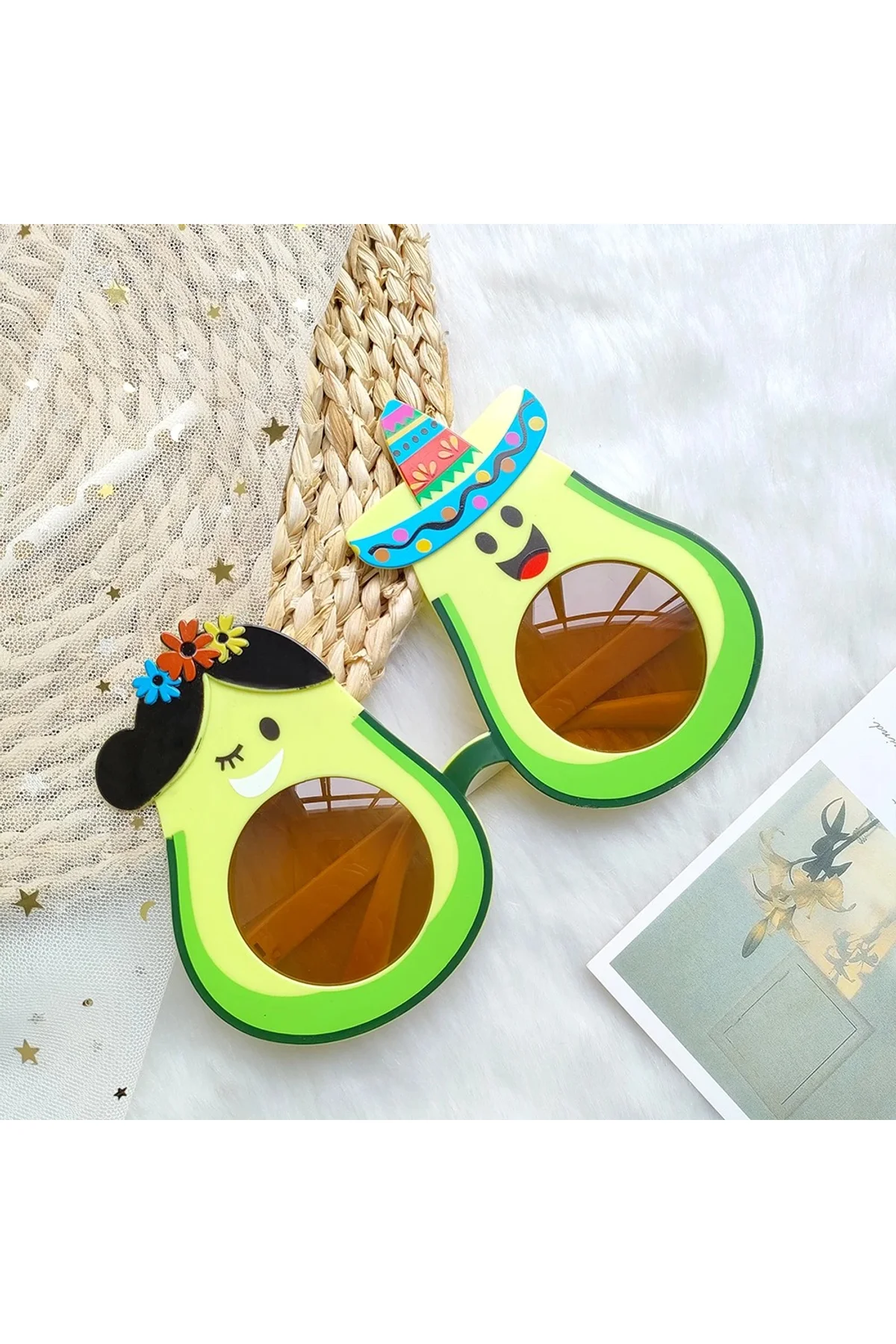 Hawaii Temalı Avokado Gözlük – Kostüm &amp;amp;amp; Parti Gözlüğü (4741) - Just Cheap Store Görsel 3
