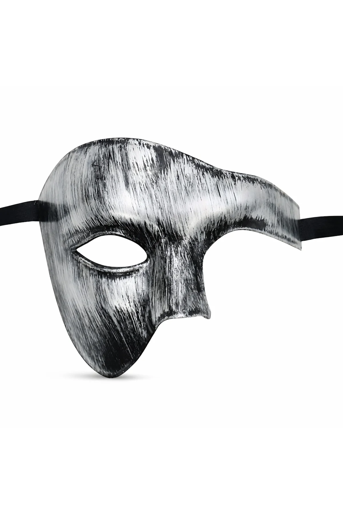 Antik Eskitme Gümüş Erkek Yarım Maske - Phantom &amp;amp;amp; Balo Maskesi (4741) - Just Cheap Store Görsel 2