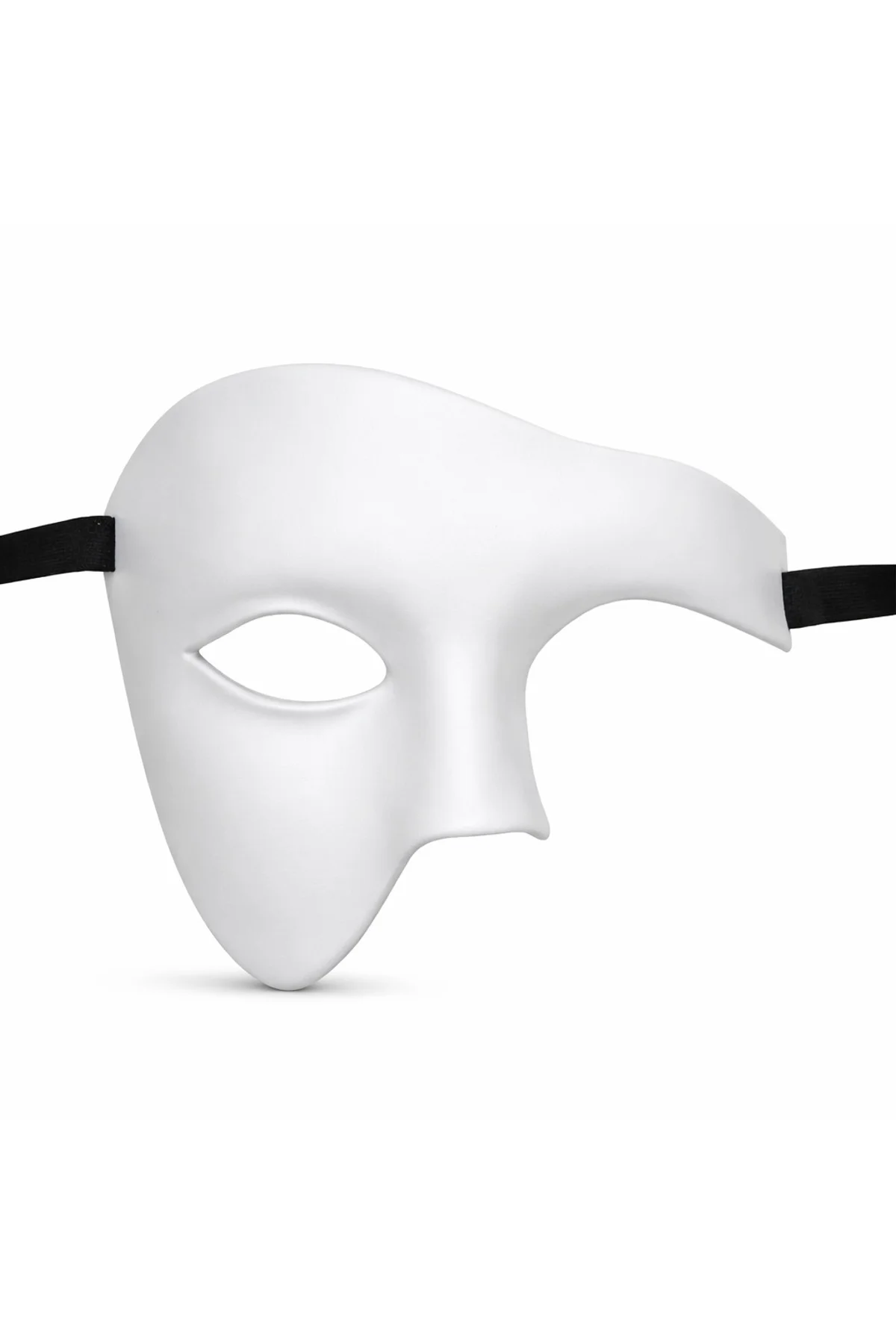 Beyaz Yarım Erkek Maske – Phantom Parti &amp;amp;amp; Balo Maskesi (4741) - Just Cheap Store Görsel 2