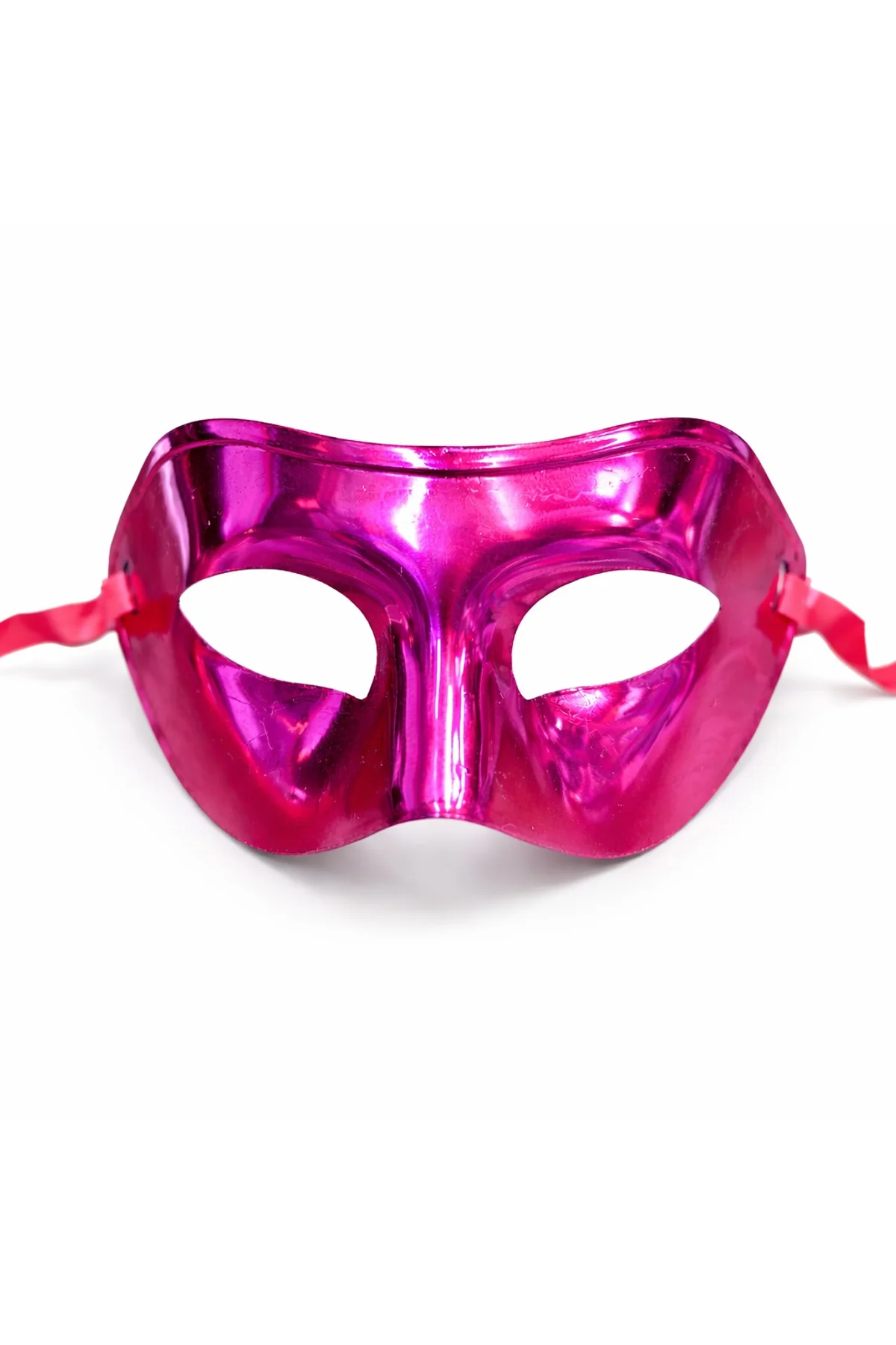 Metalize Parlak Parti Maskesi Pembe Renk 16x7 cm (4741)