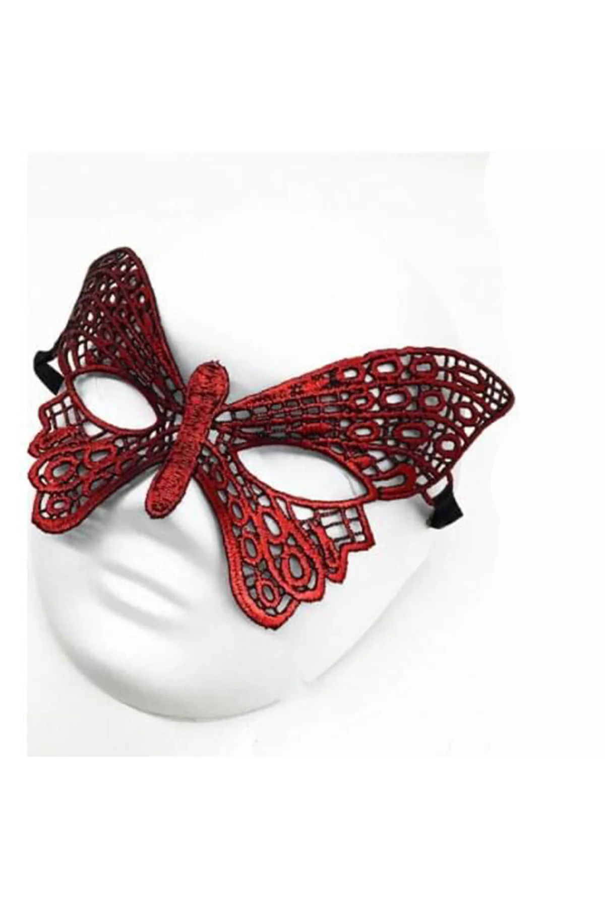 Kırmızı Dantel Masquerade Maskesi 7 No (4741) - Just Cheap Store Görsel 2