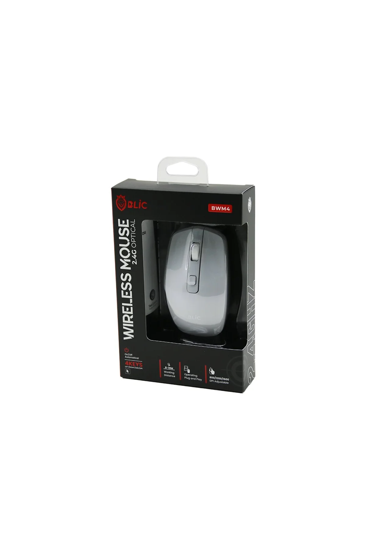 BLİC-BWM4 BEYAZ KABLOSUZ MOUSE 2.4G 8-10M DİSTANCE WİRELESS - KABLOSUZ 1600DPI (4741)