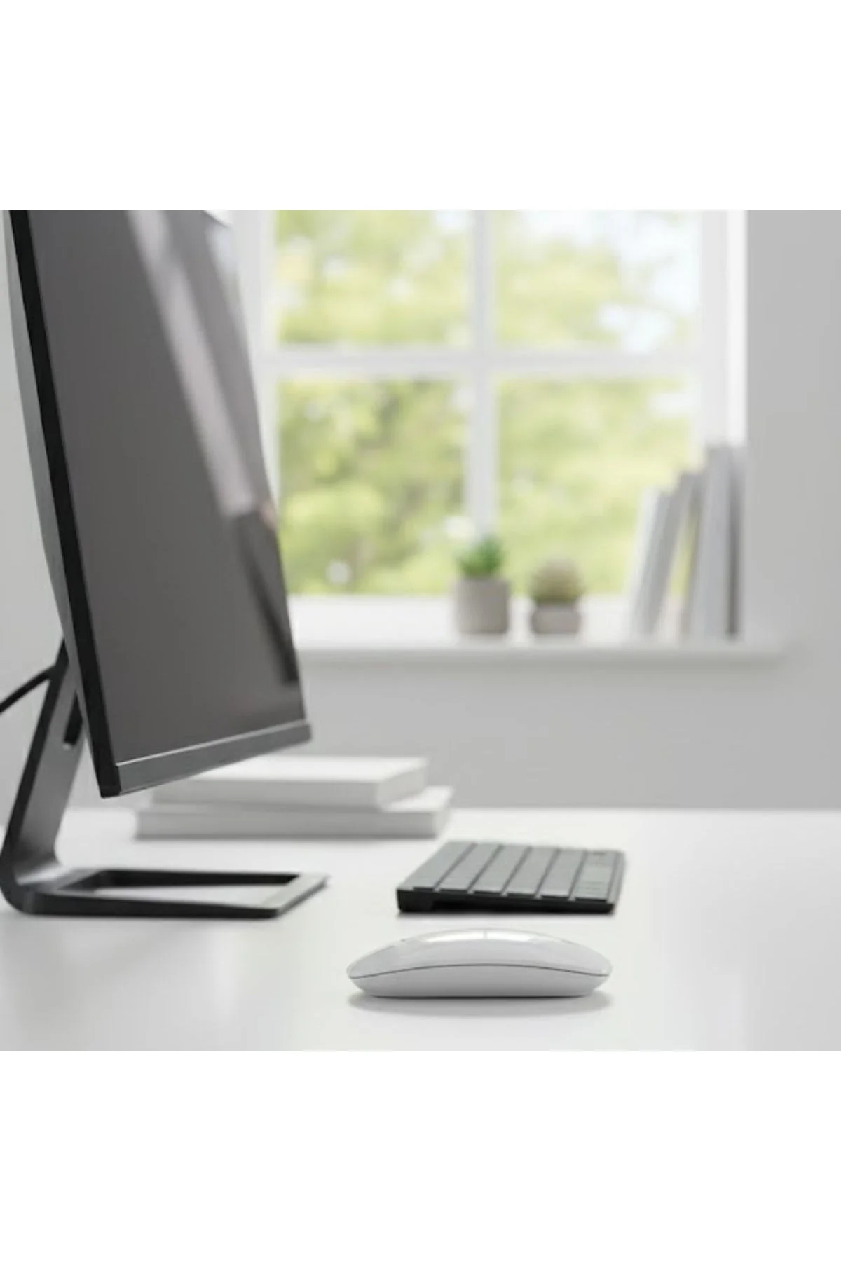 Beyaz Renkli Ergonomik Sessiz Kablosuz Mouse – USB Alıcılı, Ofis ve Oyun İçin Konforlu Bilgisayar Fa - Just Cheap Store Görsel 2