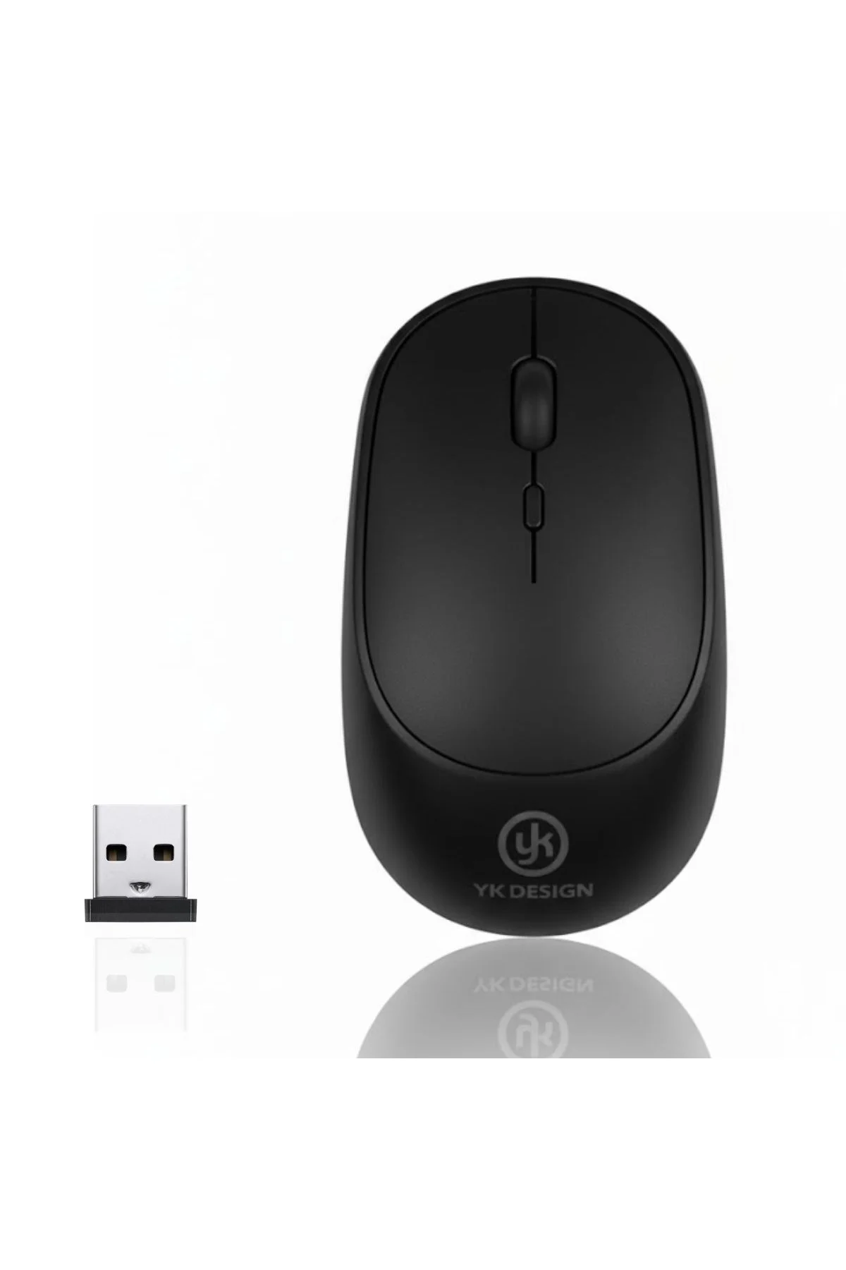 Siyah Renkli Ergonomik Sessiz Kablosuz Mouse – USB Alıcılı, Ofis ve Oyun İçin Konforlu Bilgisayar Fa