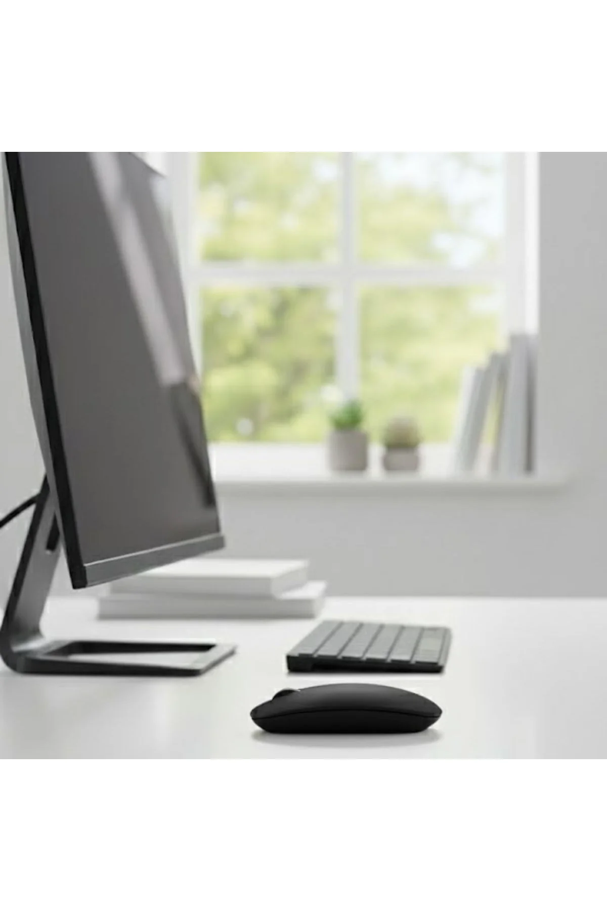 Siyah Renkli Ergonomik Sessiz Kablosuz Mouse – USB Alıcılı, Ofis ve Oyun İçin Konforlu Bilgisayar Fa - Just Cheap Store Görsel 3
