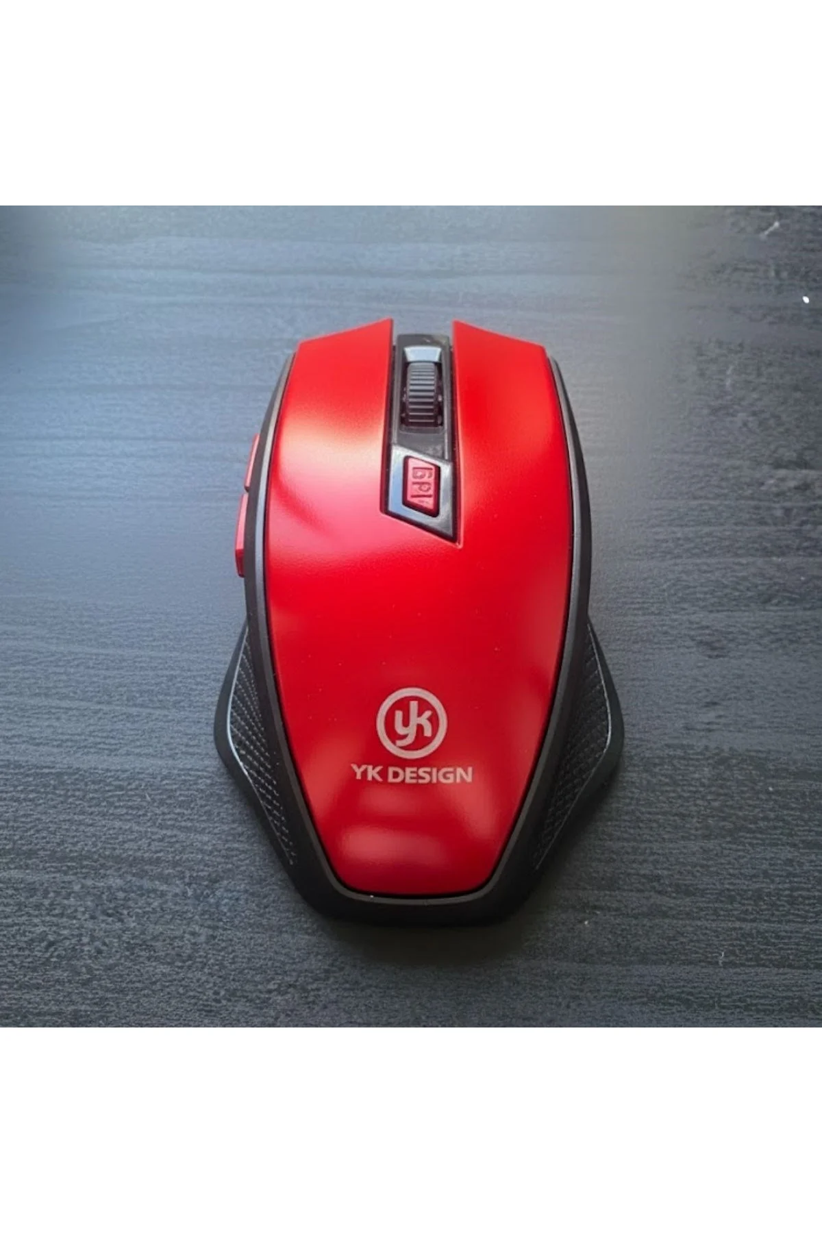 Kırmızı Renkli Baş Parmak Destekli Ergonomik Sessiz Kablosuz Mouse – USB Alıcılı, Ofis ve Oyun İçin - Just Cheap Store Görsel 3