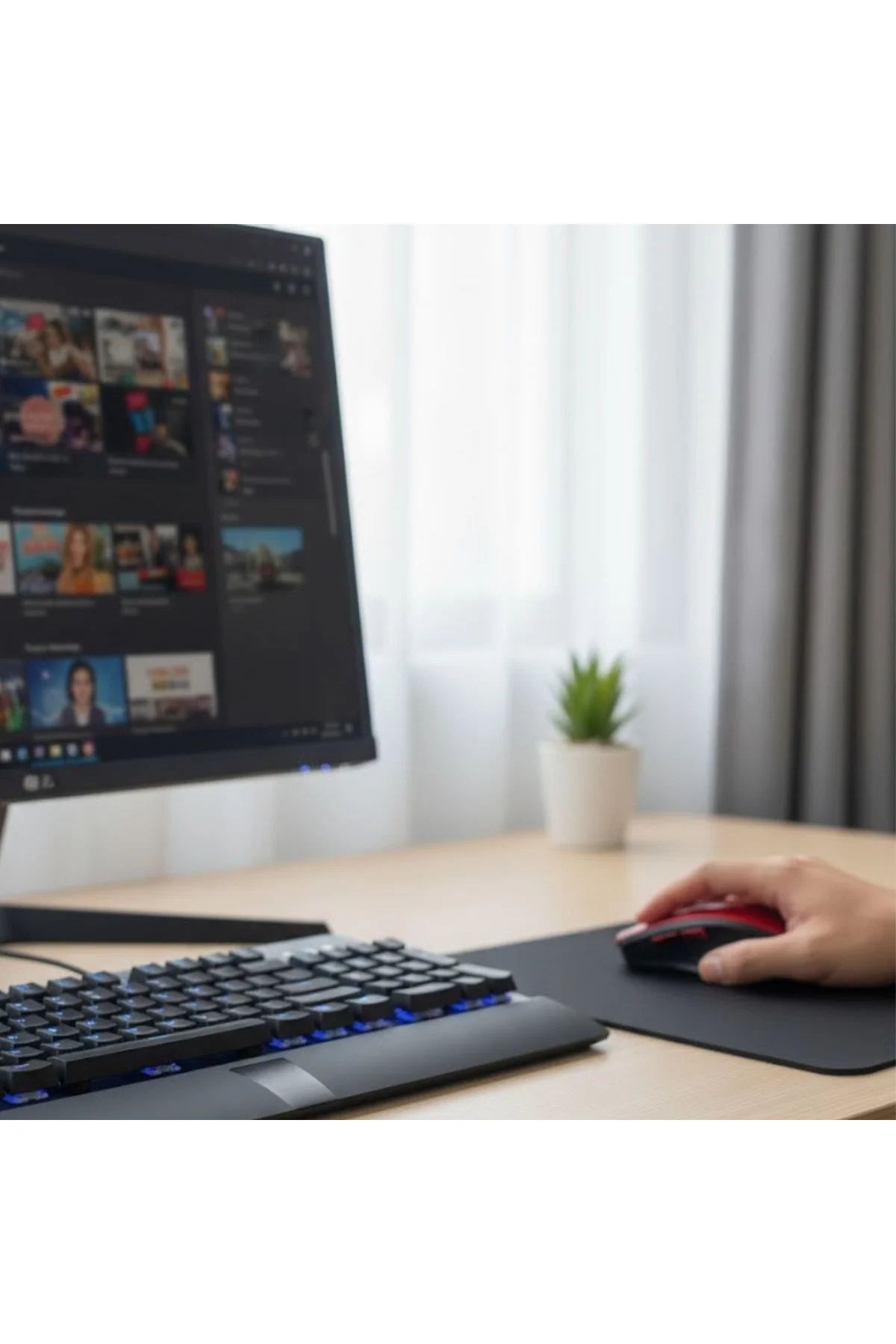 Kırmızı Renkli Baş Parmak Destekli Ergonomik Sessiz Kablosuz Mouse – USB Alıcılı, Ofis ve Oyun İçin - Just Cheap Store Görsel 4