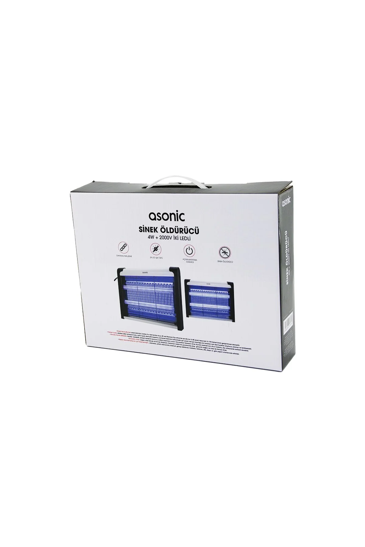 2 LEDLİ SİNEK ÖLDÜRÜCÜ CIZ MAKİNE 4W - 2000V 30M2 ETKİNLİK ALANI AS-A28 (4741)