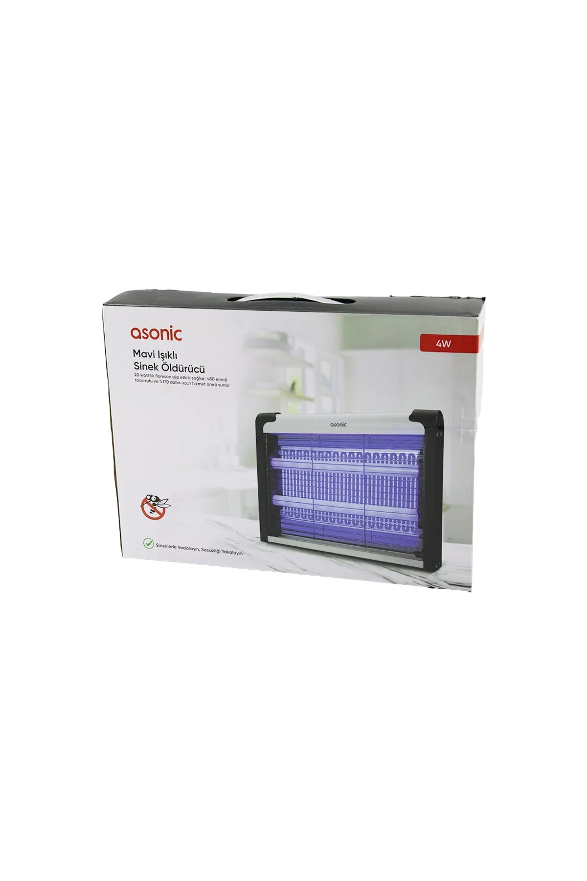 2 LEDLİ SİNEK ÖLDÜRÜCÜ CIZ MAKİNE 4W - 2000V 30M2 ETKİNLİK ALANI AS-A28 (4741) - Just Cheap Store Görsel 2