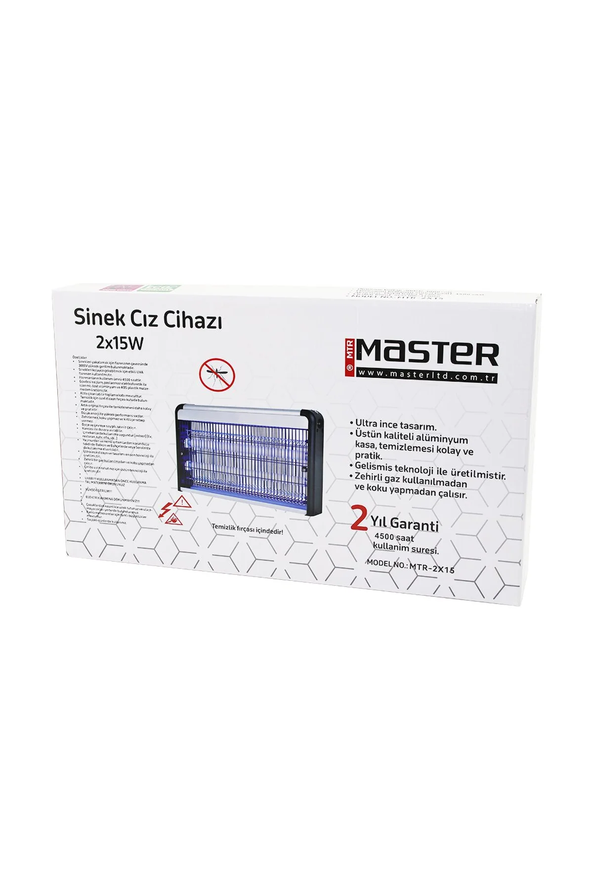 2 LEDLİ SİNEK ÖLDÜRÜCÜ CIZ CİHAZI 30WYAPIŞKANLI 47.5X9X5X29CM100M2 ETKİNLİK ALANI MTR-2X15Y (4741) - Just Cheap Store Görsel 2