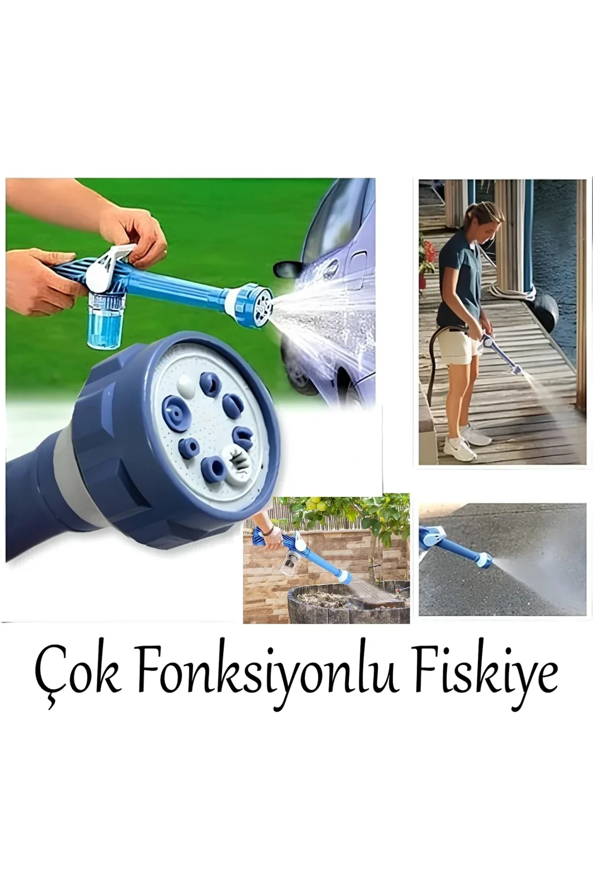 Otomobil Yıkama Sulama Fonksiyonlu Su Püskürtme Tabancası Deterjanlı Akıllı Tayzikli Basınçlı Bahçe - Just Cheap Store Görsel 4