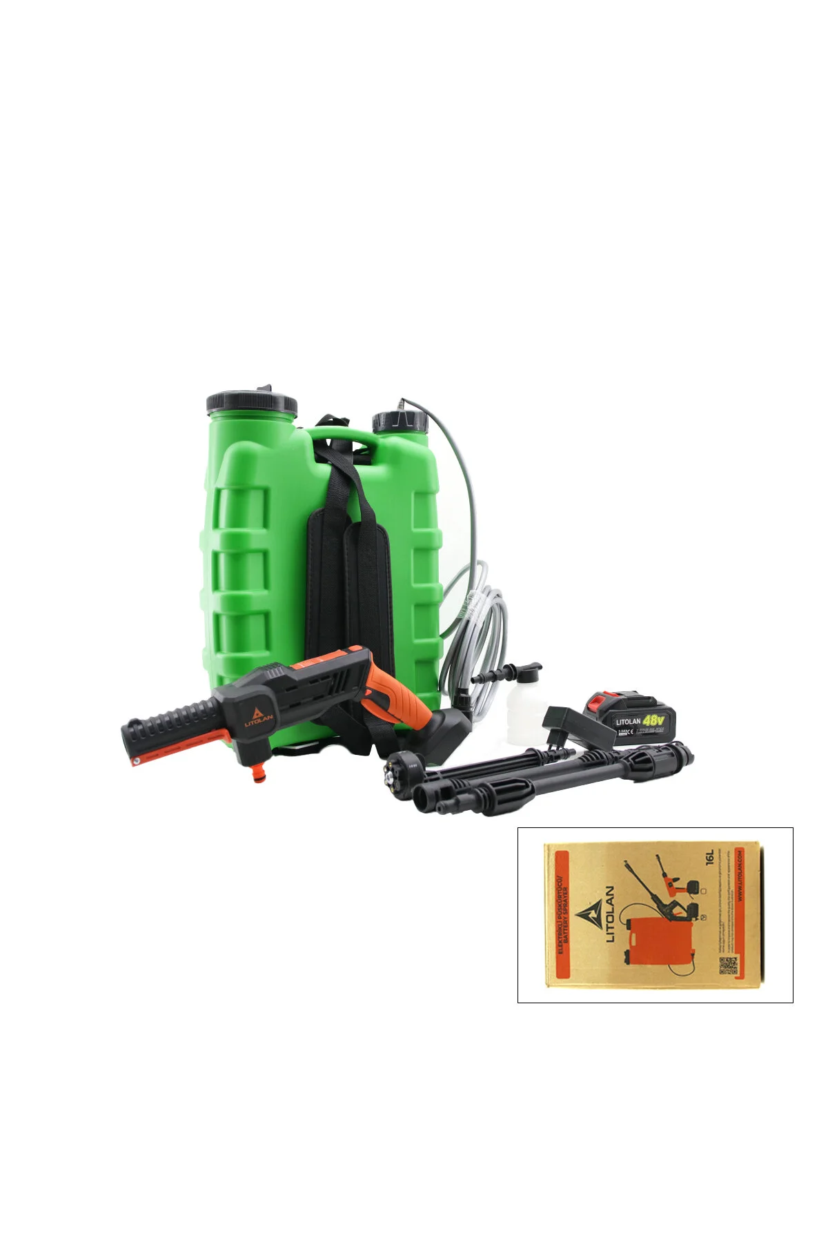 16LT ELEKTİRİKLİ OTO - ARAÇ YIKAMA TABANCASI - İLAÇ POMPASI PÜSKÜRTÜCÜ 4.8V EWASHER (4741)