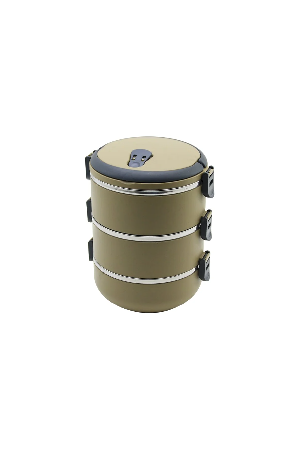 KAHVERENGİ 3LÜ SEFER TASI SAKLAMA KABI 1.8LT (4741)