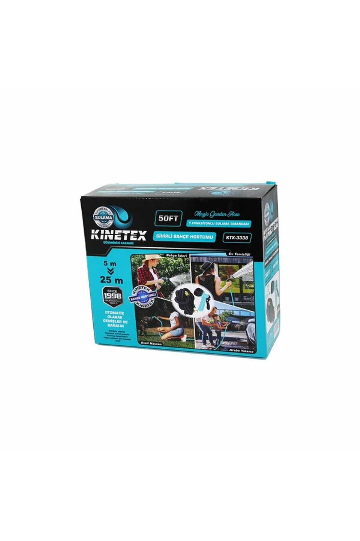 5 METREDEN 25 METREYE UZAYAN KUTULU SİHİRLİ BAHÇE HORTUMU 50FT (4741) - Just Cheap Store Görsel 2
