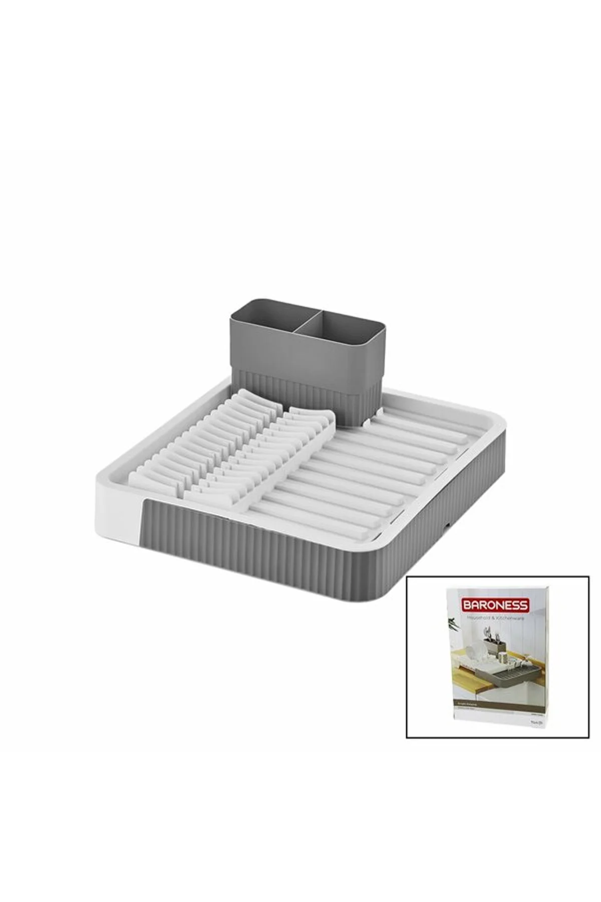 SÜRGÜLÜ BULAŞIKLIK PLASTİK 32.5CM X 35.5CM - 51.5 X 35.5CM - GRİ RENK (4741) - Just Cheap Store Görsel 2