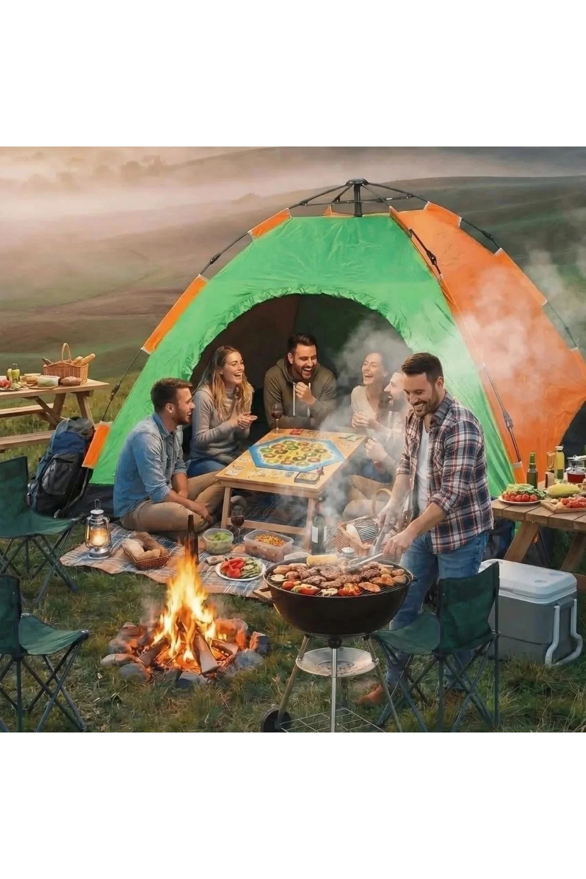 6 Kişilik Otomatik Kurulum Kamp Çadırı – Outdoor Aile, Doğa, Suya Dayanıklı Hızlı Kurulum Çadır 220x - Just Cheap Store Görsel 2