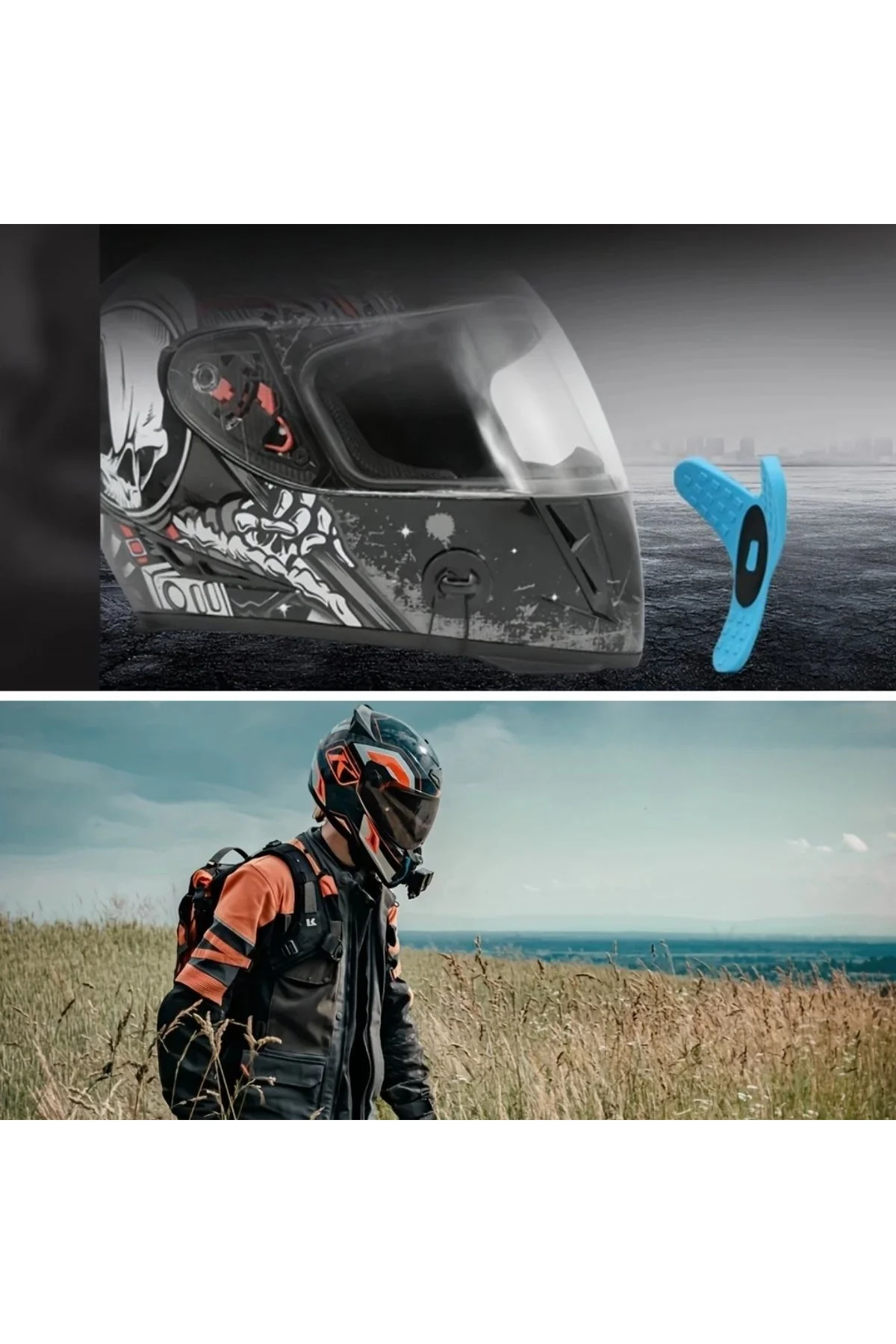 Motorsiklet Kask Önü Takılan Telefon Tutucu Aksiyon Kamerası Takılabilen Aparat (4741) - Just Cheap Store Görsel 2