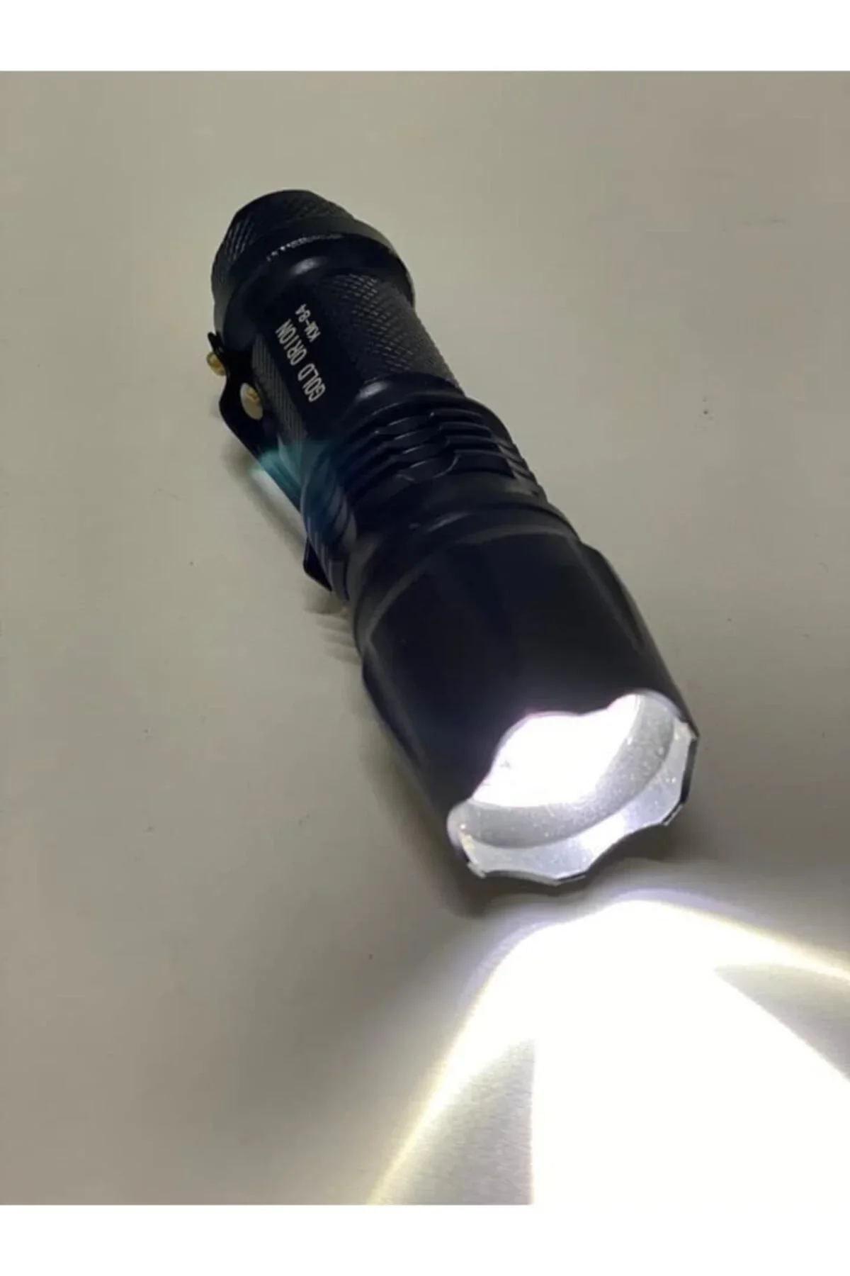 Gold Orion Km-84 Tasarruflu Şarjlı Zoomlu Metal El Feneri Kemer Klipsli - Just Cheap Store Görsel 3