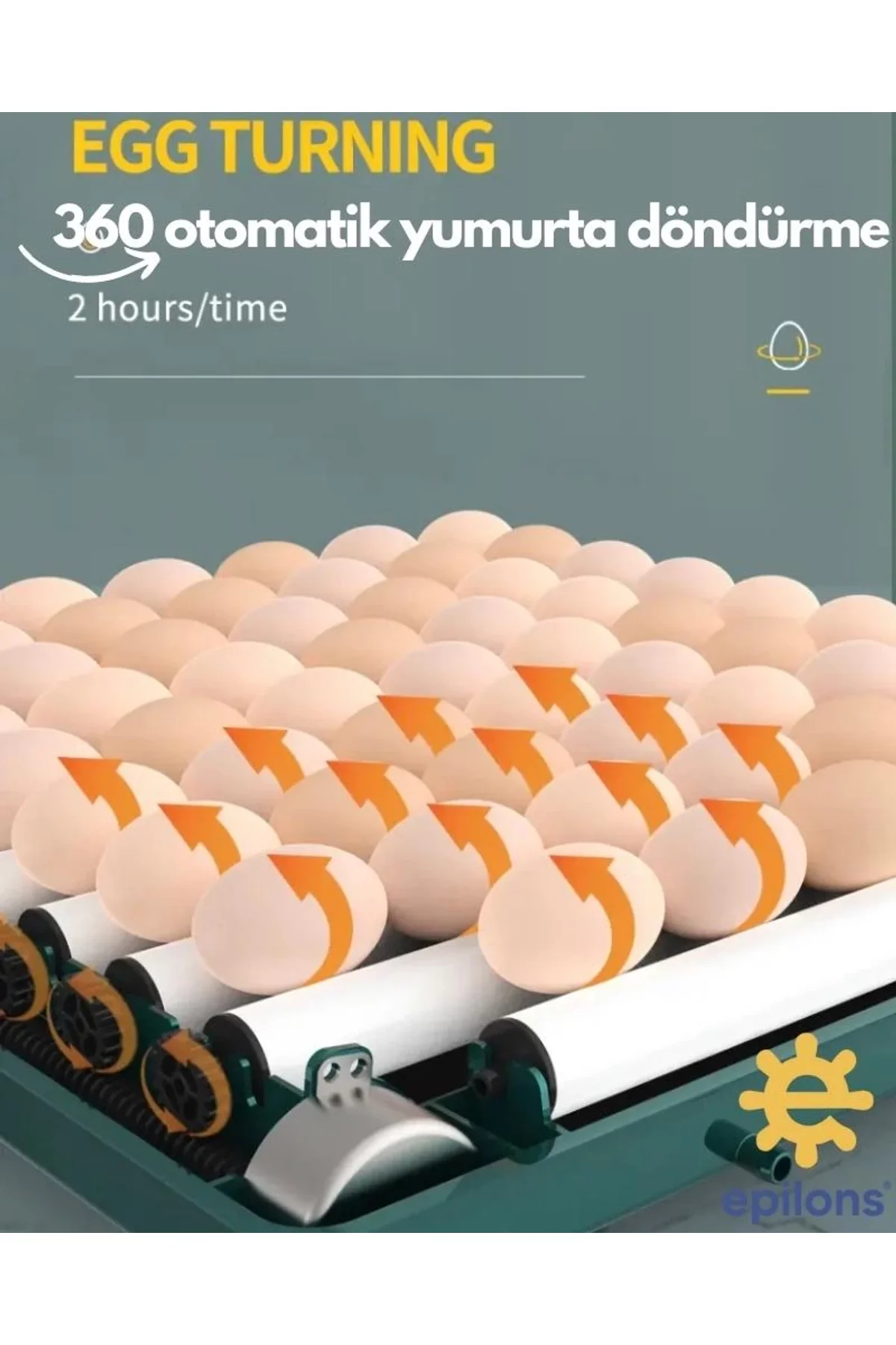 Kuluçka Makinesi 130 Tavuk Yumurtalı Extra Yedek Motorlu İncubator - Just Cheap Store Görsel 4