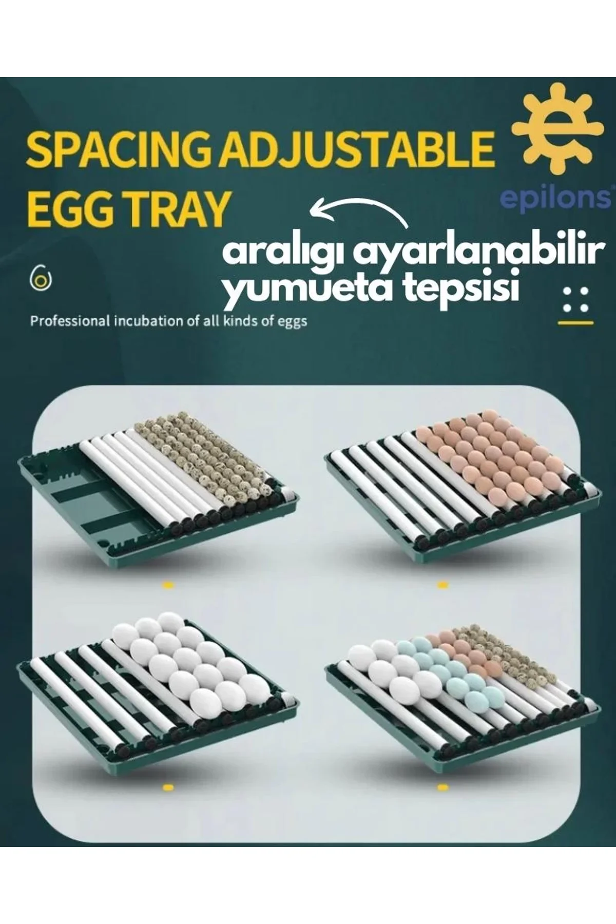 Kuluçka Makinesi 130 Tavuk Yumurtalı Extra Yedek Motorlu İncubator - Just Cheap Store Görsel 5