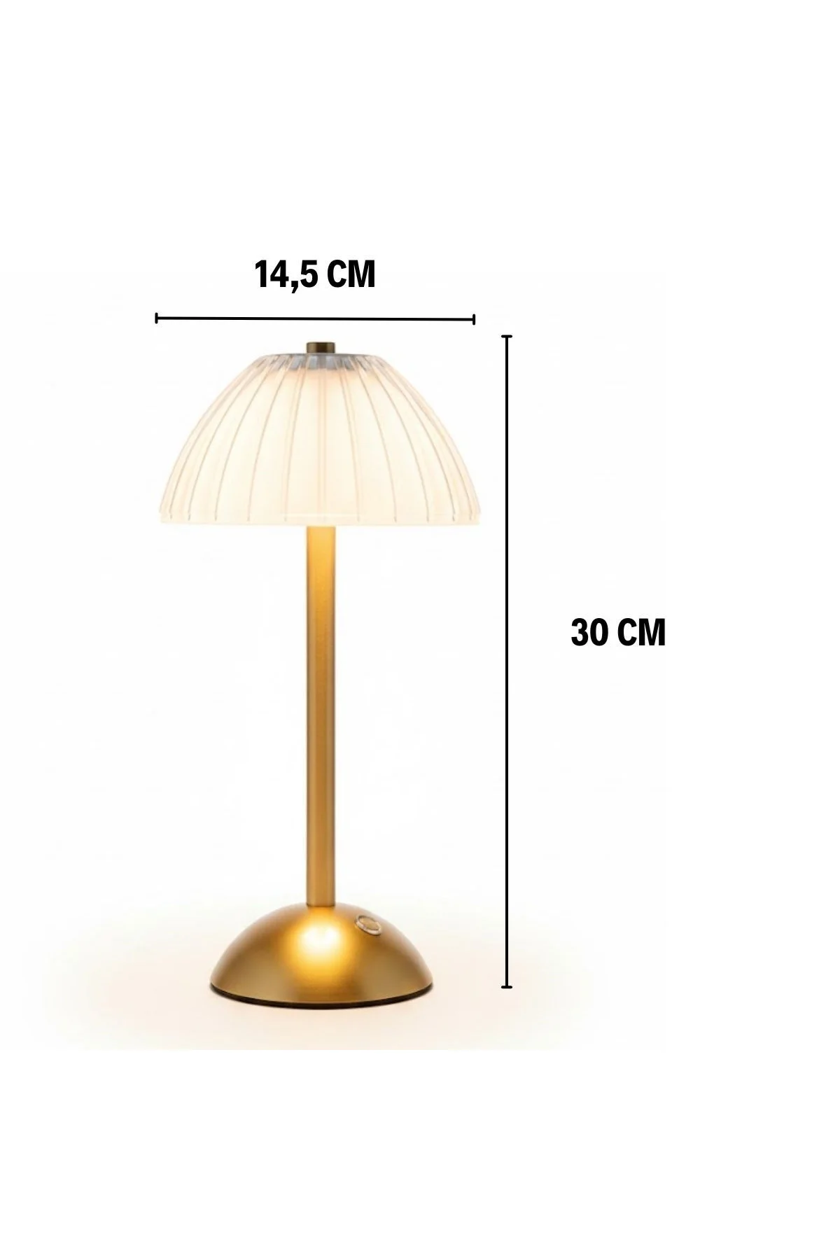 Uzun Mantar Çizgili Model LED Masa Lambası – Dokunmatik, 3 Renk Işık Modlu, Şarjlı Dekoratif Gece La - Just Cheap Store Görsel 5