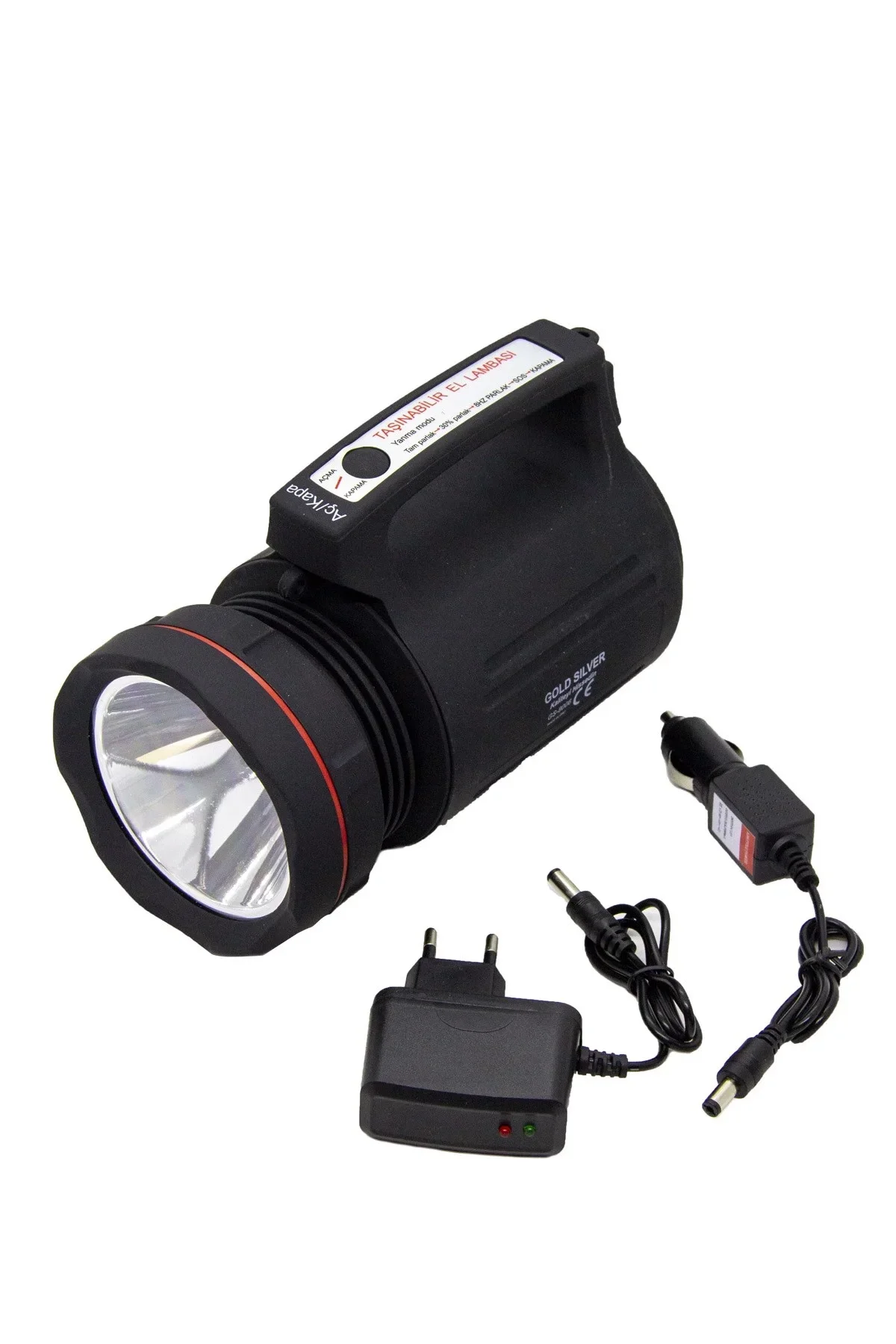 Gs-8006 Parlak Ledli Taşınabilir Şarj Edilebilir El Feneri 15w - Just Cheap Store Görsel 4