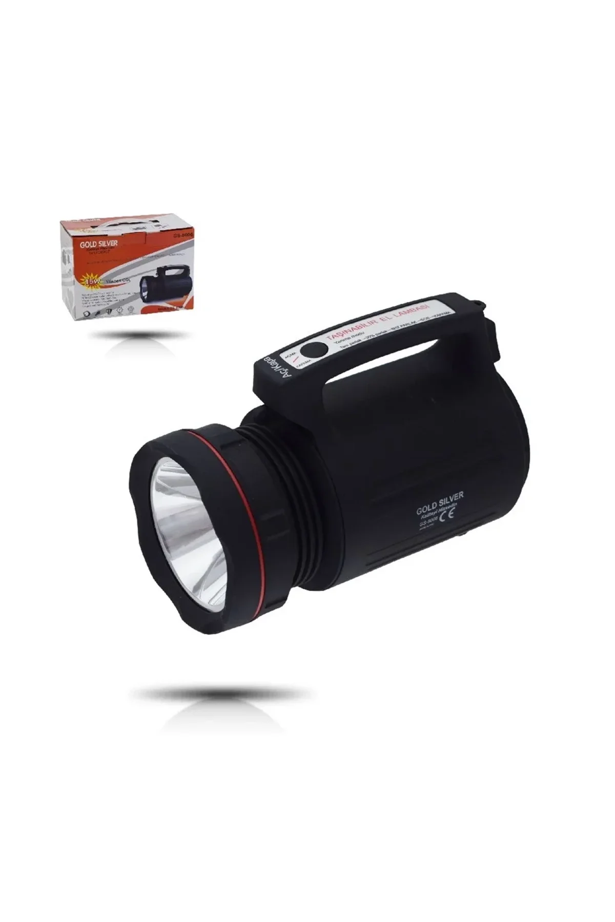 Gs-8006 Parlak Ledli Taşınabilir Şarj Edilebilir El Feneri 15w - Just Cheap Store Görsel 2