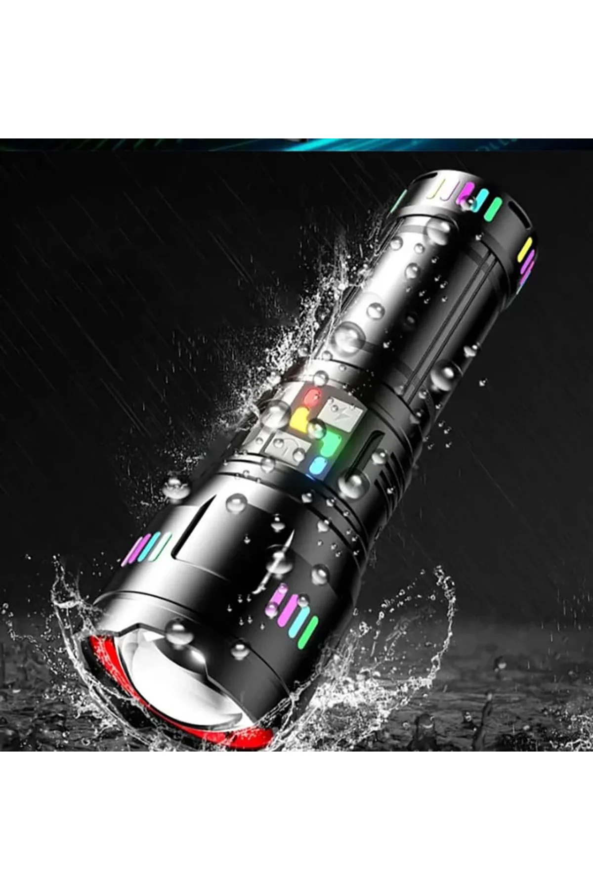 Pro F-3002 Alüminyum Tg Led Gece Şeritli Type-c Şarjlı El Feneri