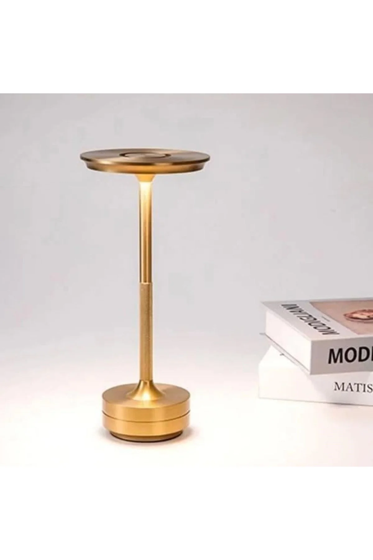 Eskitme Gold Kasa Dokunmatik Şarjlı Masa Lambası – 3 Renk Işık Modlu, LED Aydınlatmalı, Modern &amp - Just Cheap Store Görsel 2