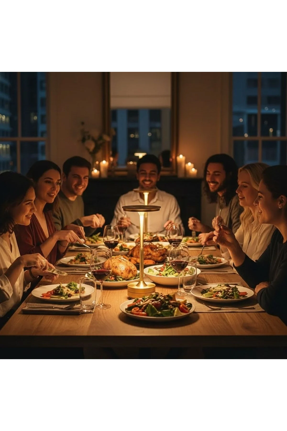 Eskitme Gold Kasa Dokunmatik Şarjlı Masa Lambası – 3 Renk Işık Modlu, LED Aydınlatmalı, Modern &amp - Just Cheap Store Görsel 3