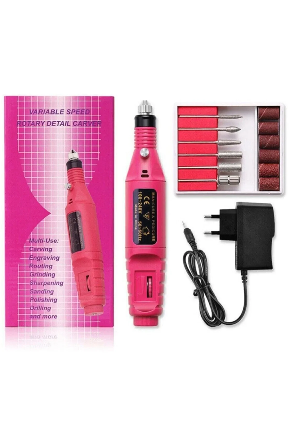 Elektrikli Manikür Pedikür Törpüsü Profesyonel Bakım Süsleme Elektrikli Tırnak Törpü Makinesi (4741) - Just Cheap Store Görsel 2