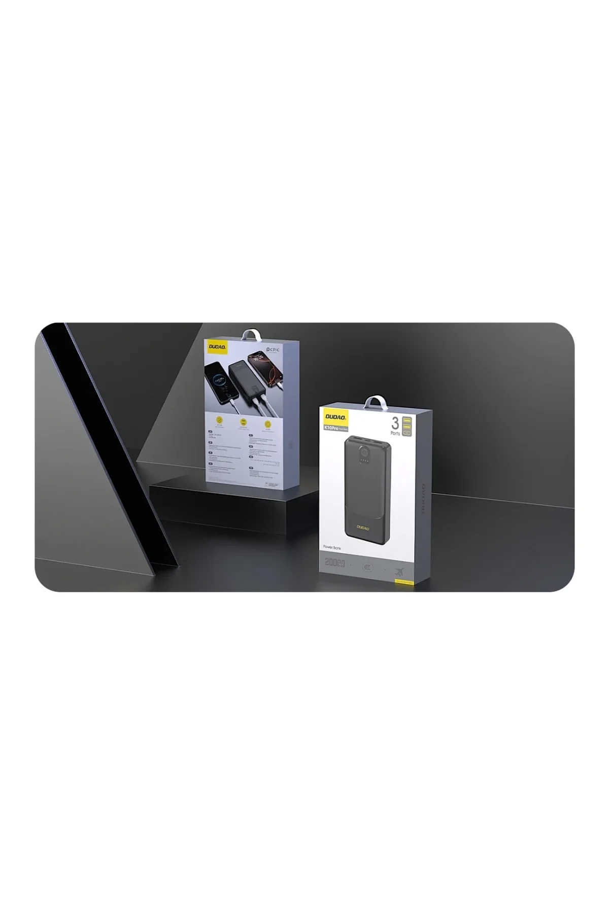 Powerbank Dudao K10Pro 2.4A 20000mAh 2 x USB-A - Siyah (4741) - Just Cheap Store Görsel 3