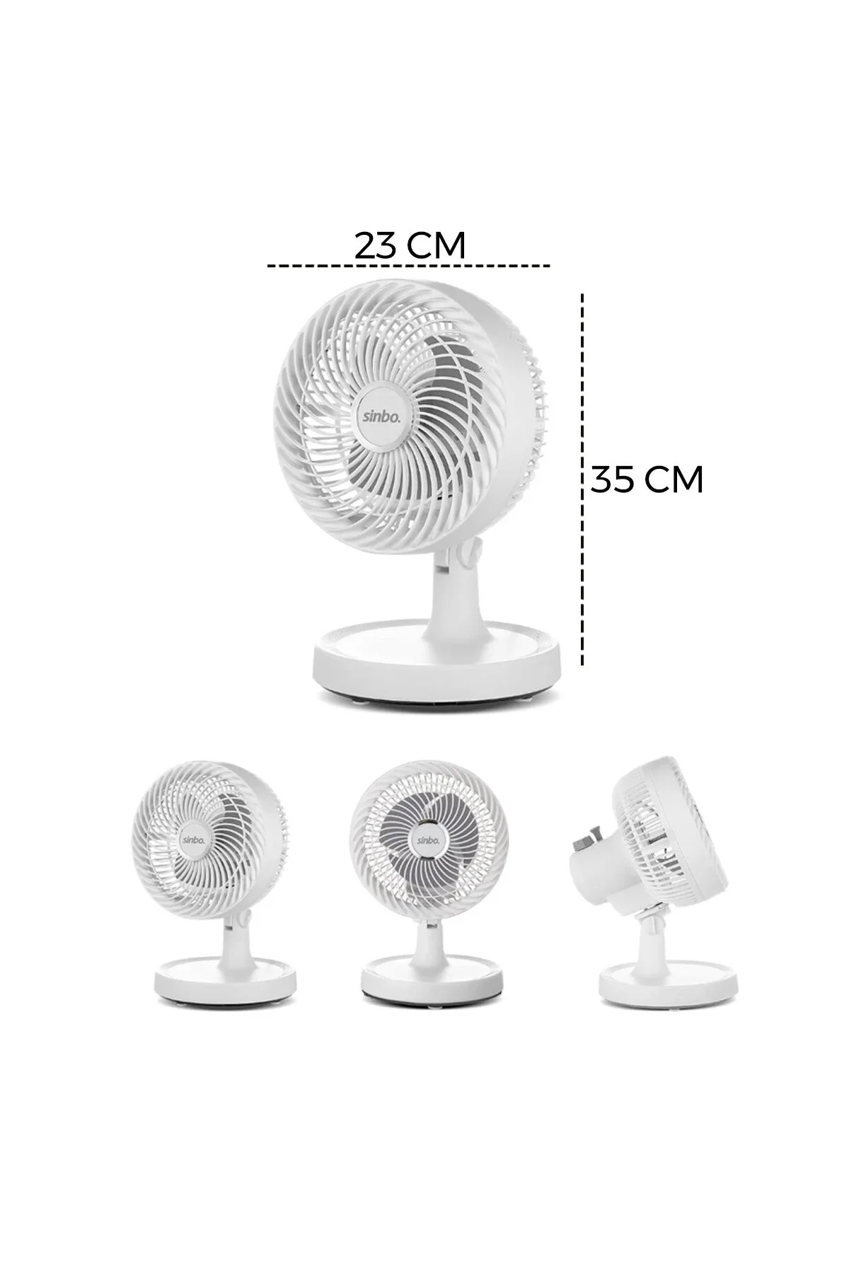 BEYAZ 12 INC EV - OFİS KOMPAKT - SESSİZ - İKİ KADEME MASAÜSTÜ VANTİLATÖR SF-7703 (4741)
