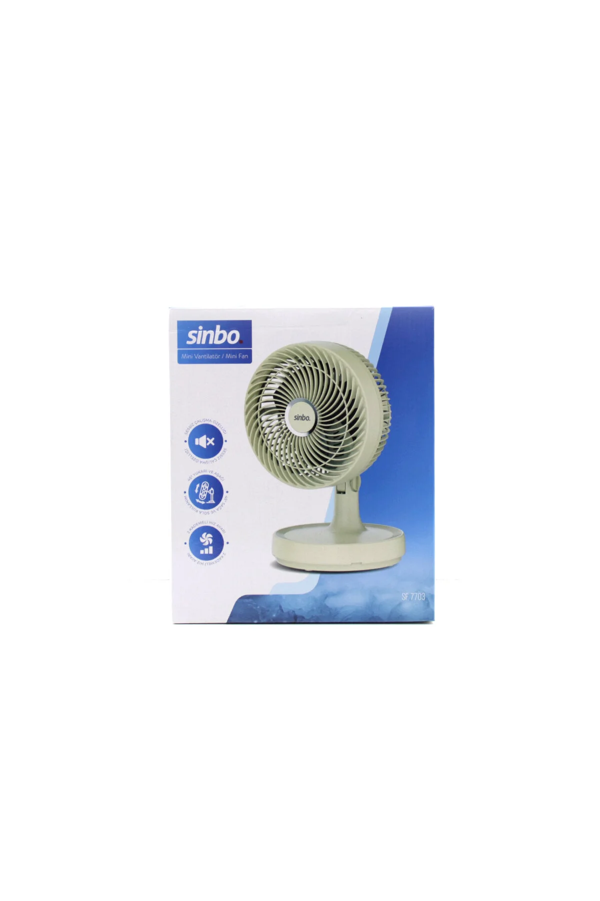 BEYAZ 12 INC EV - OFİS KOMPAKT - SESSİZ - İKİ KADEME MASAÜSTÜ VANTİLATÖR SF-7703 (4741) - Just Cheap Store Görsel 3