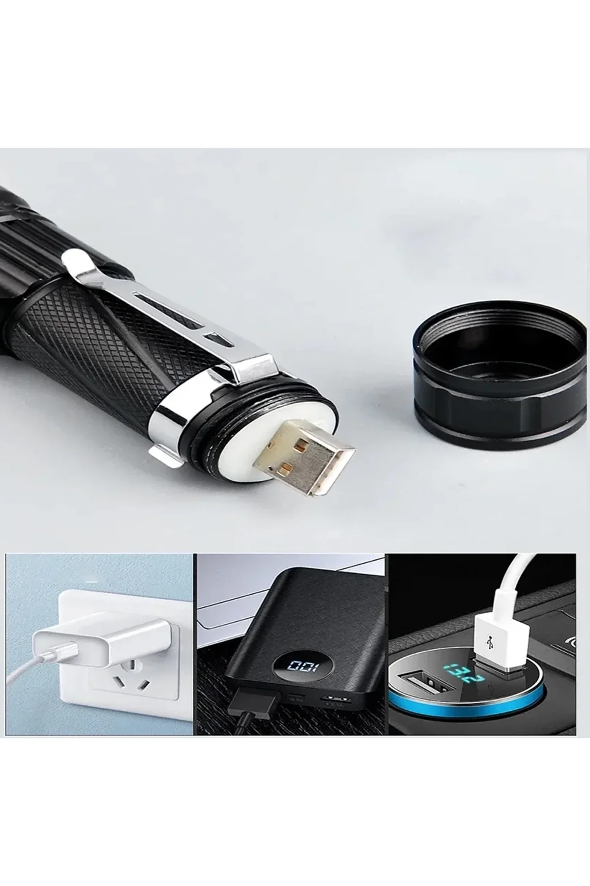 P50 Led Şarjlı Mıknatıslı Usb El Feneri Wt-622 - Just Cheap Store Görsel 5