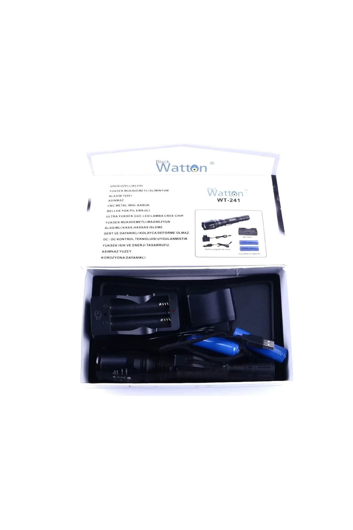 Profesyonel Tx6 Şarjlı Zoomlu El Feneri Wt-241 - Just Cheap Store Görsel 5