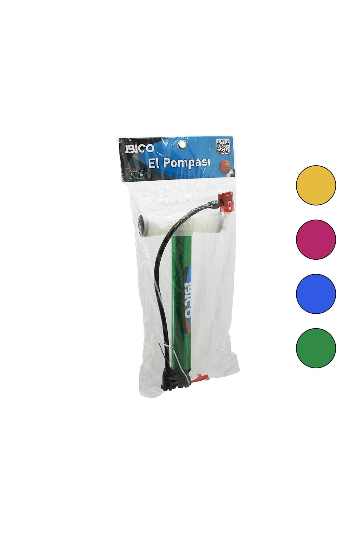 İRAN EL POMPASI METAL GÖVDE PLASTİK KOL - ALTLIK 30CM TOP - BİSİKLET - MOTOR (4741)