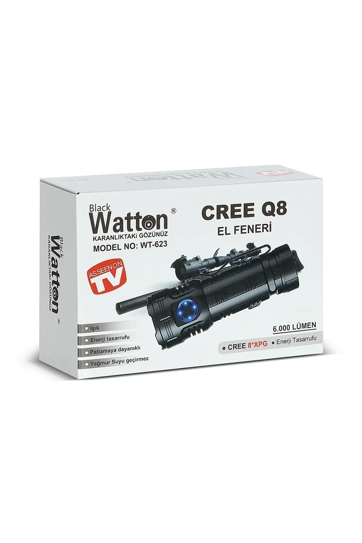 Cree Q8- Xpg 8+1 Led Şarjlı El Feneri Wt-623 - Just Cheap Store Görsel 5