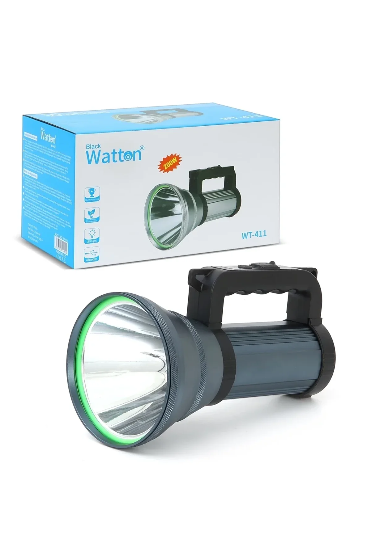200w Güçlü Şarjlı El Feneri Projektör Wt-411 - Just Cheap Store Görsel 5