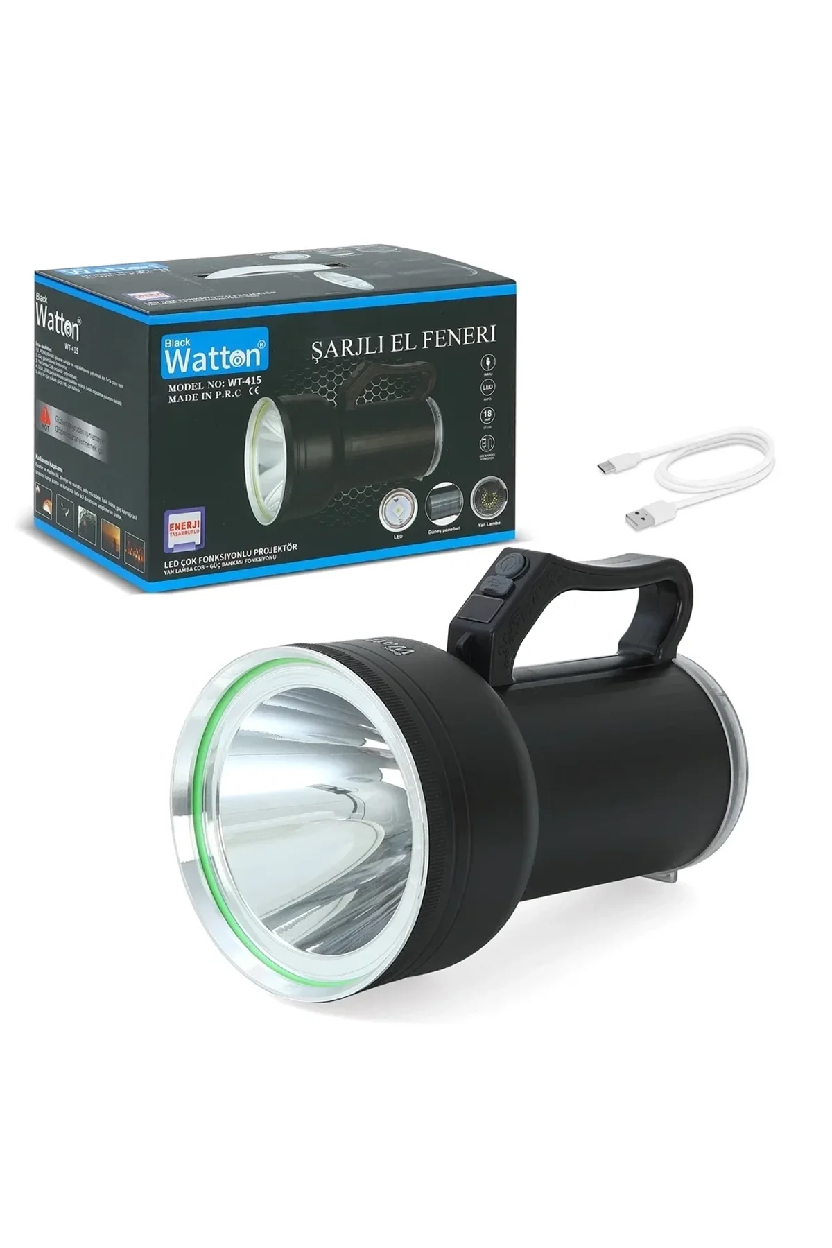 Gt Led Taşınabilir Güneş Solar Ledli Fener Wt-415 - Just Cheap Store Görsel 3