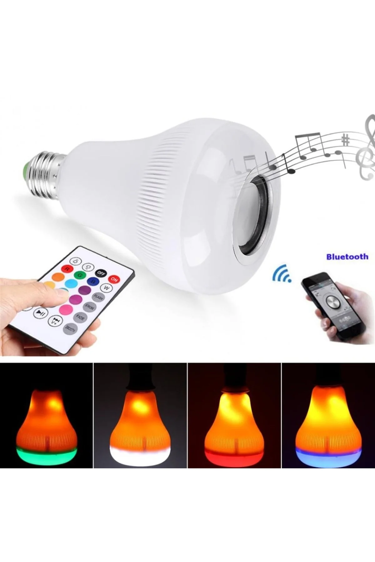 Kumandalı Bluetooth Hoparlör Ampul LD-37 (4741) - Just Cheap Store Görsel 2