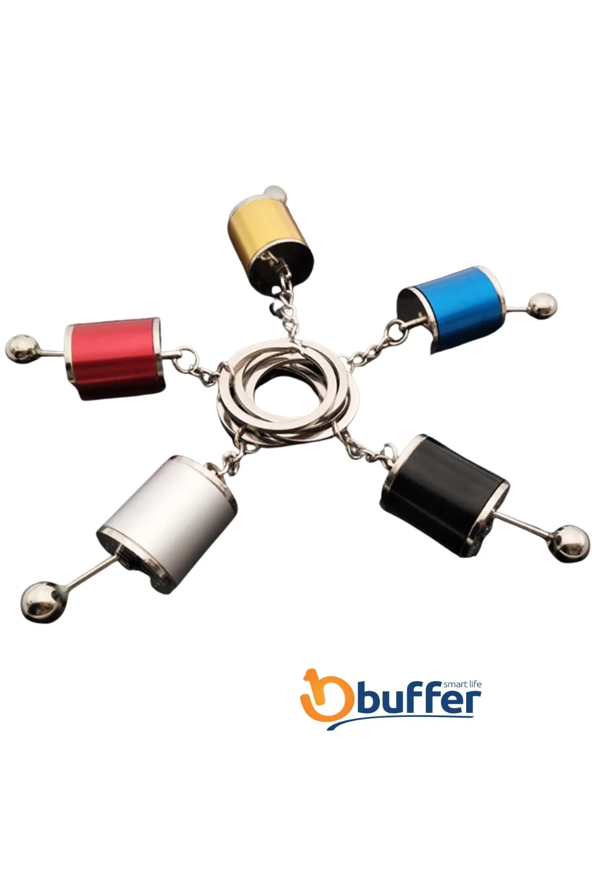 Hareketli Araba Vites Anahtarlık Altı Hız Manuel Vites Dişli Shifter Topuzu Metal Anahtarlık (4741) - Just Cheap Store Görsel 2